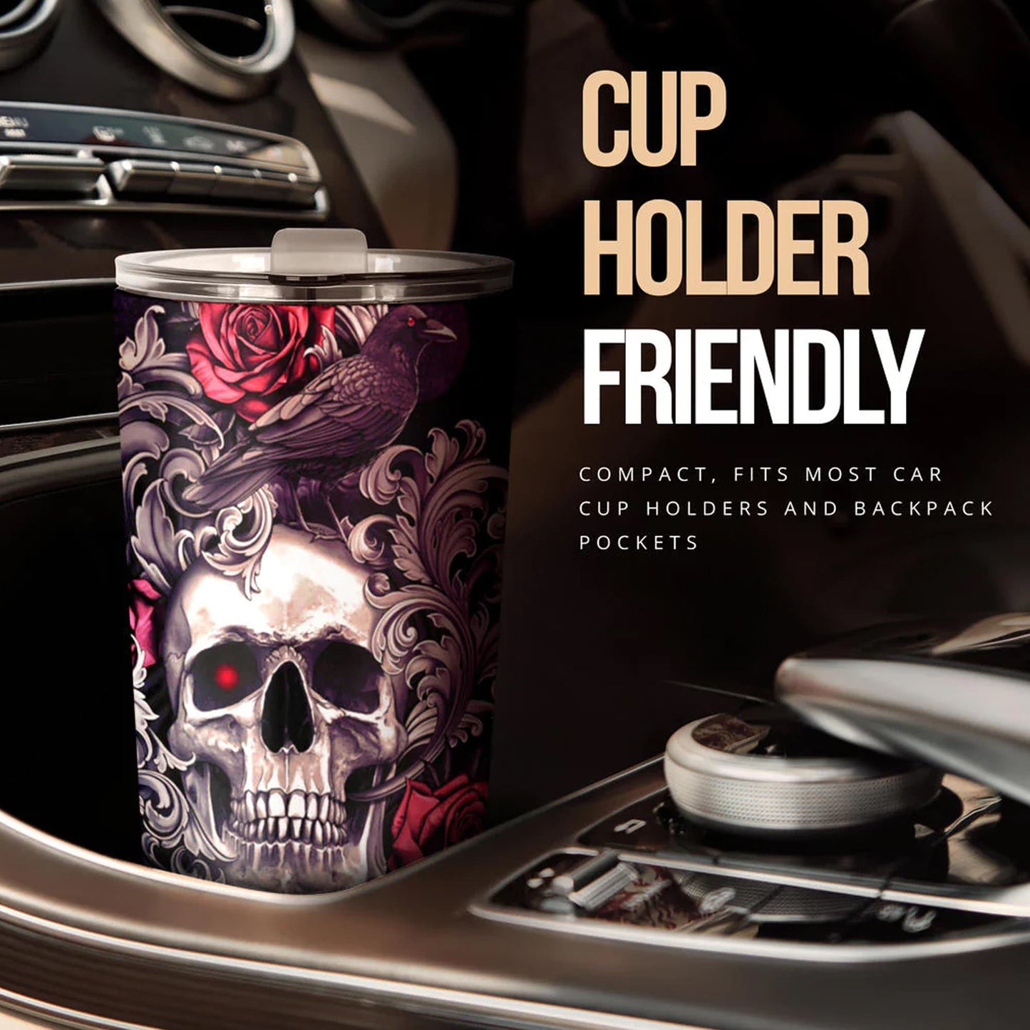 Skeleton tumbler, death skull jumbo Mug, motorcycle skull tumbler cup mug, flower skull coffee mug grim reaper coffee mug, flaming skull mug