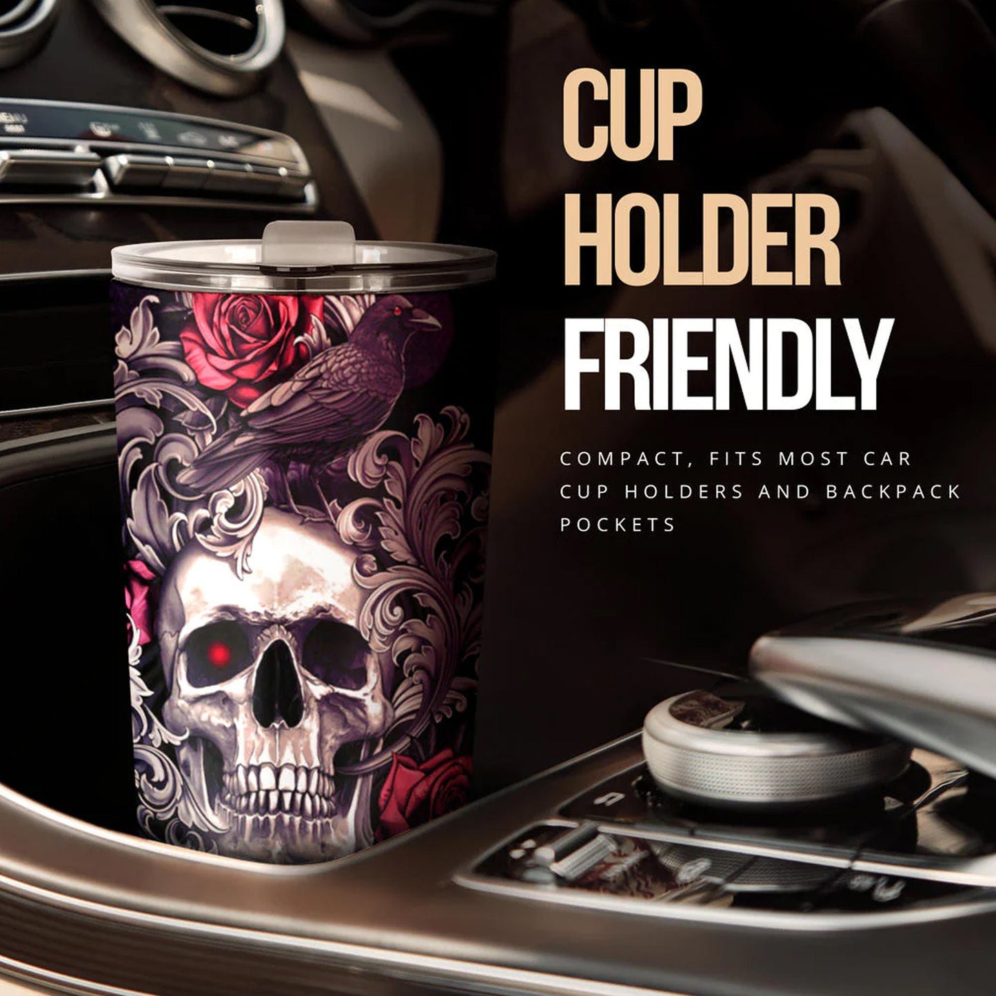 Skeleton tumbler, death skull jumbo Mug, motorcycle skull tumbler cup mug, flower skull coffee mug grim reaper coffee mug, flaming skull mug
