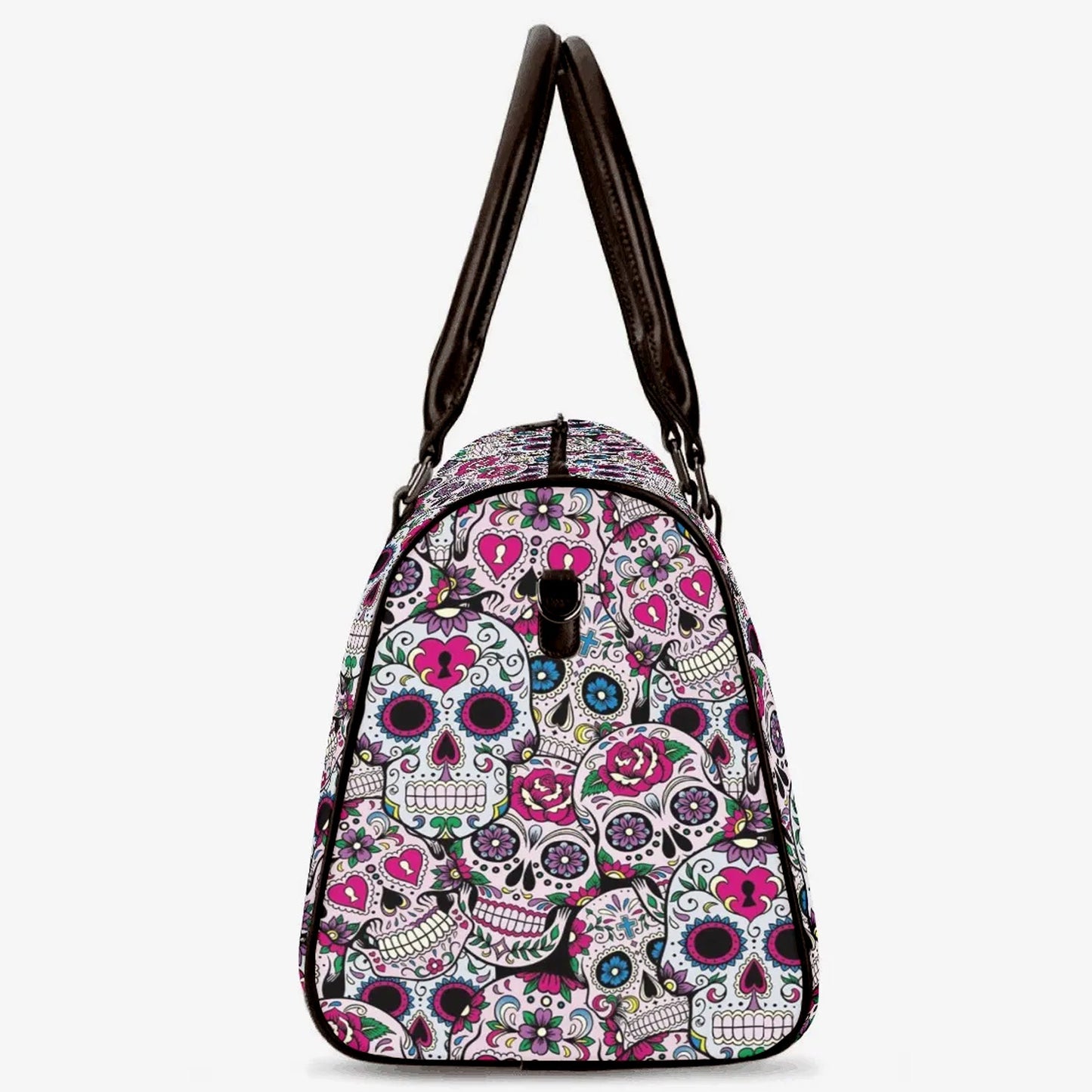 Dia de los muertos skull Vacation Holidays Travel Bag, mexican skull Carry on Weekender Overnight Bag, sugar skull girl duffel bag handbag