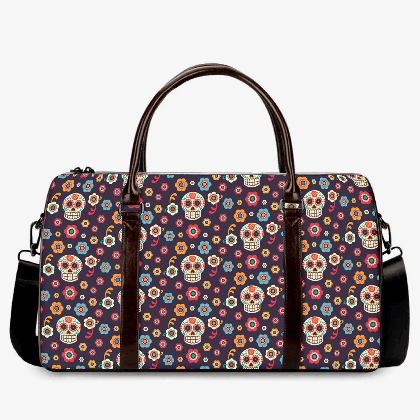 Sugar skull girl weekender bags dia de los muertos skull Hospital Bag dia de los muertos skull Carry on Weekender Overnight Bag shoulder bag