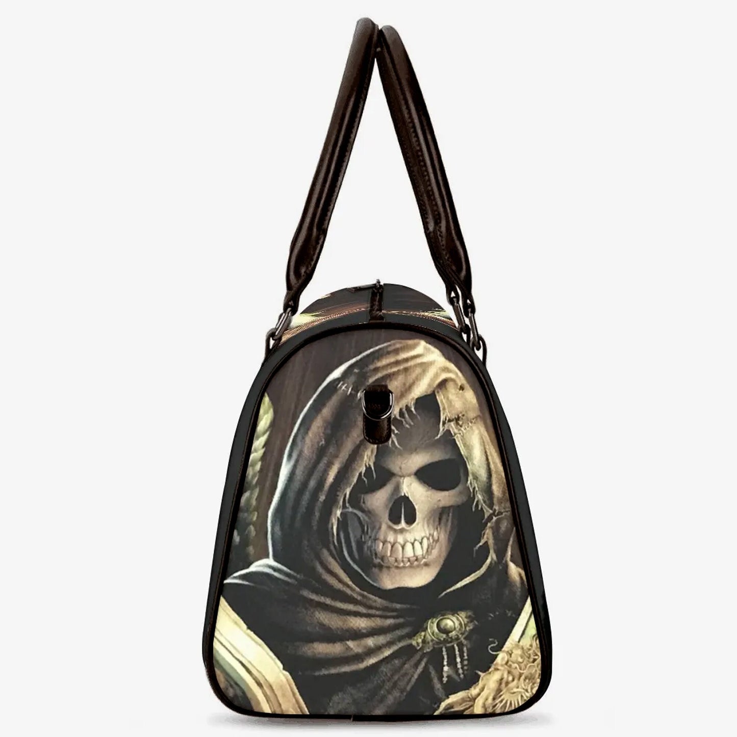 Death skull shoulder bag, evil large travel bag, motorcycle skull large travel bag, skeleton duffel bag, biker skull Carry on Weekender bag