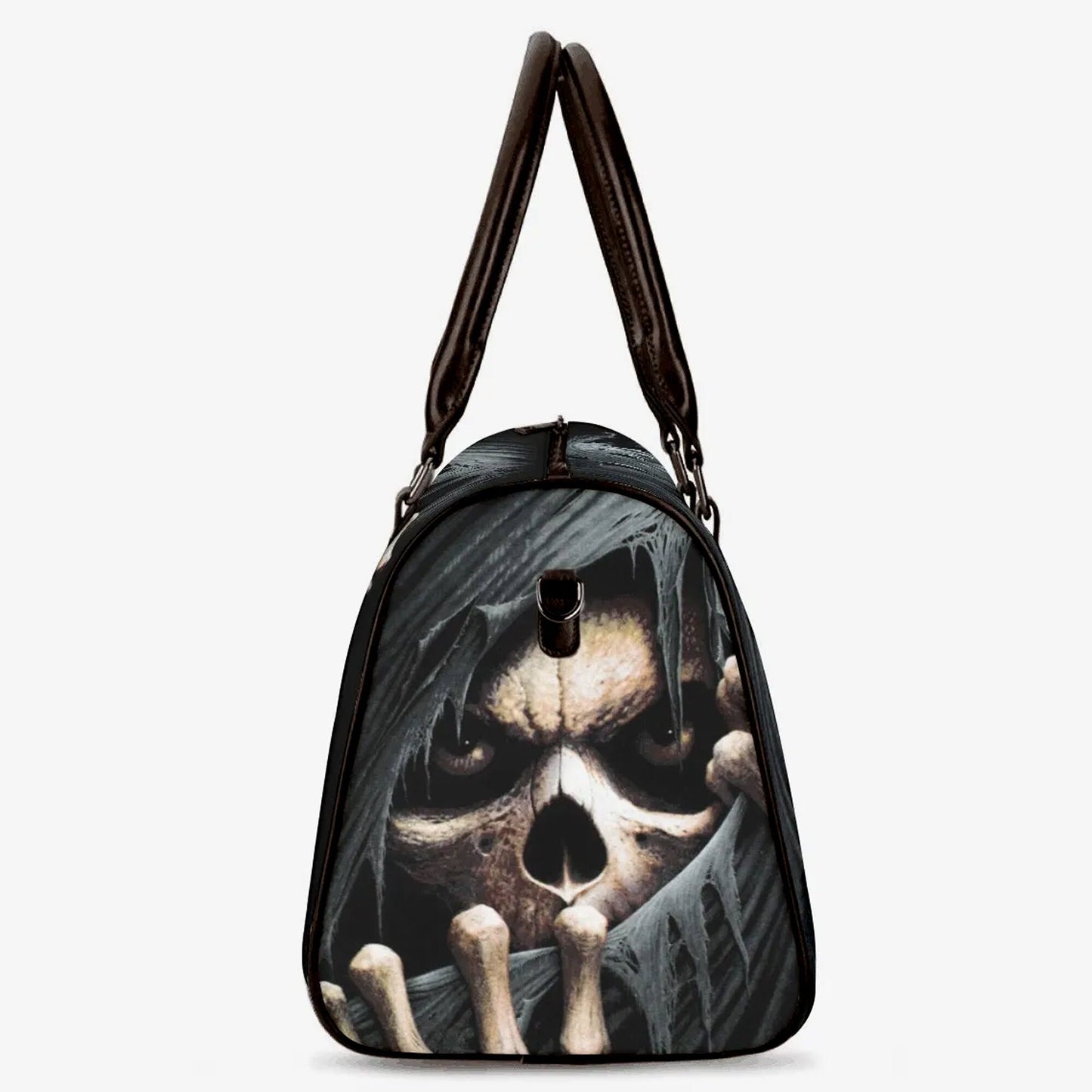 Grim reaper shoulder bag, biker skull duffel bag, halloween large travel bag, motorcycle skull travel bag, death skull travel halloween bag