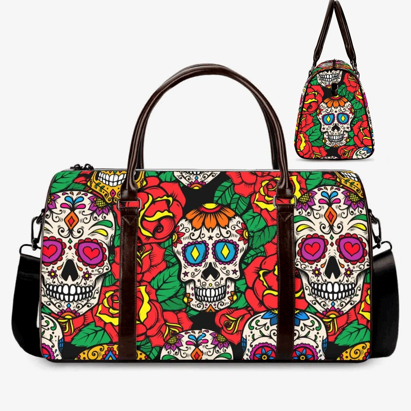 Cinco de mayo skull Hospital Bag, candy skull Overnight Bag, dia de los muertos skull Vacation Holidays Travel Bag, cinco de mayo skull bag