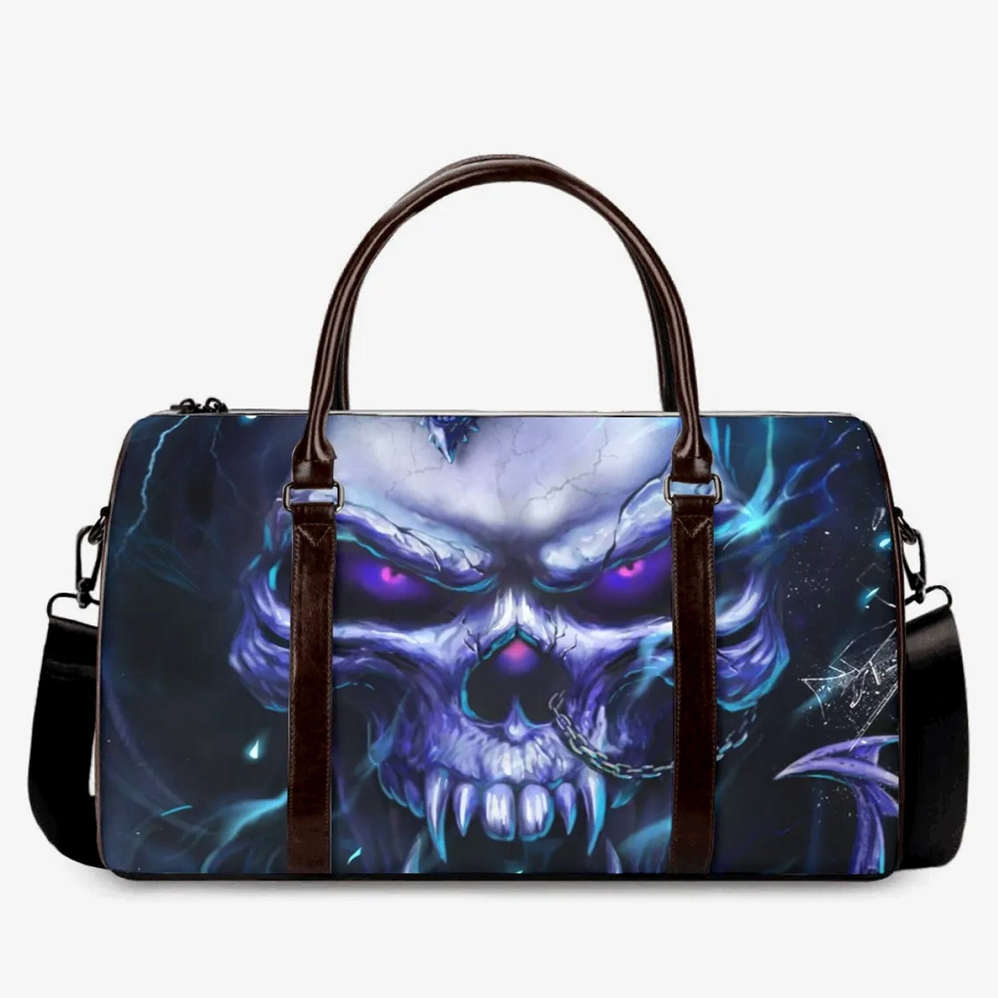 Flaming skull weekender bags, horror Vacation Holidays Travel Bag, horror Vacation Holidays Travel Bag, goth large travel bag, evil handbag