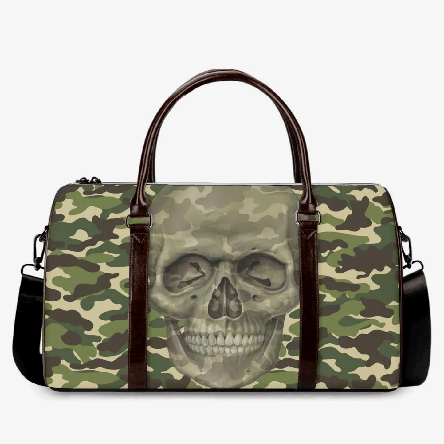 Skeleton weekender bags, goth shoulder bag, skeleton large travel bag, gothic skull Carry on Weekender Overnight Bag, skull Vacation Holiday