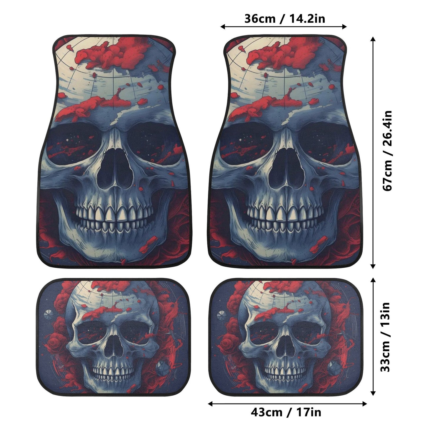 Horror car seat cushion cover, flame skull seat cover for car, punisher skull car seat protector, rose skull car seat tool, goth seat covers