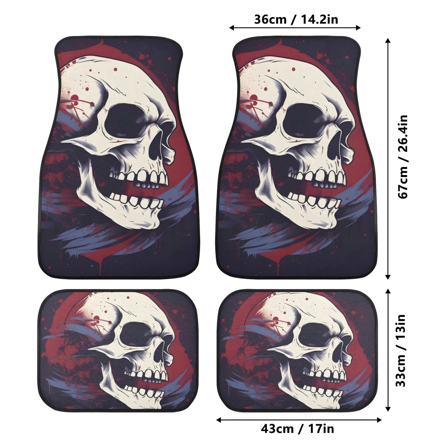 Grim reaper car seat protector cover skull in fire car protector skull in fire car seat protector cover gothic skull skull car floor mat set
