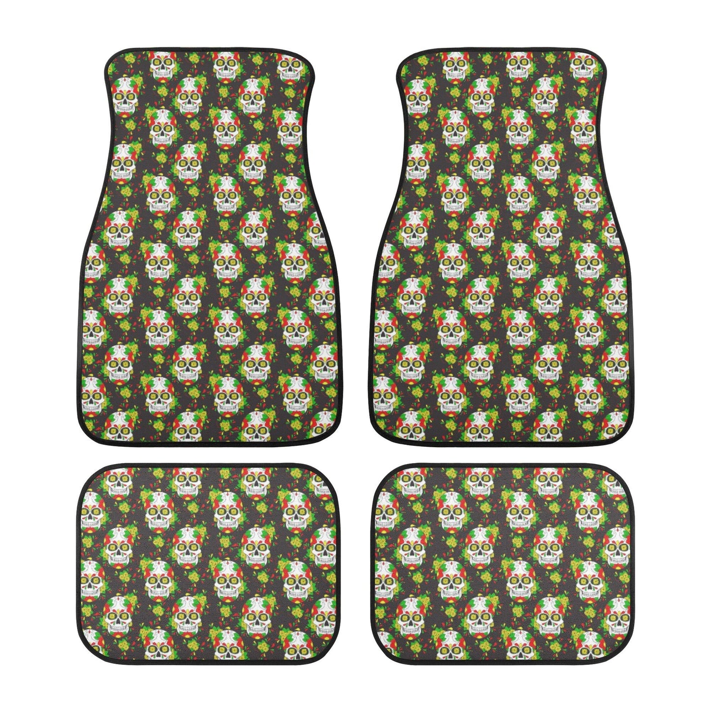 Floral sugar skull seat cover for car, mexican skull car rug, cinco de mayo skull seat cover protector, cinco de mayo skull car accessories