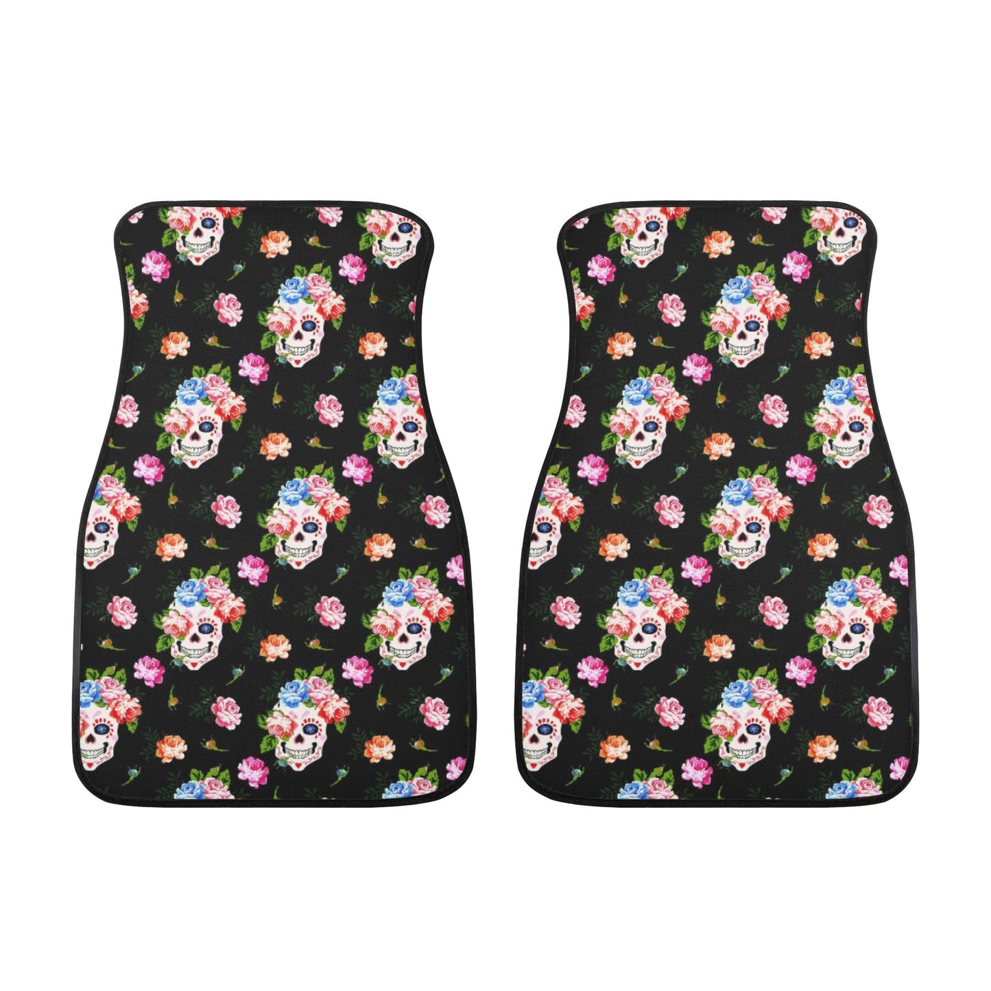 Christmas skull seat cover protector, gothic skull car seat cushion cover rose skull car seat tool biker skull car accessories car floor mat