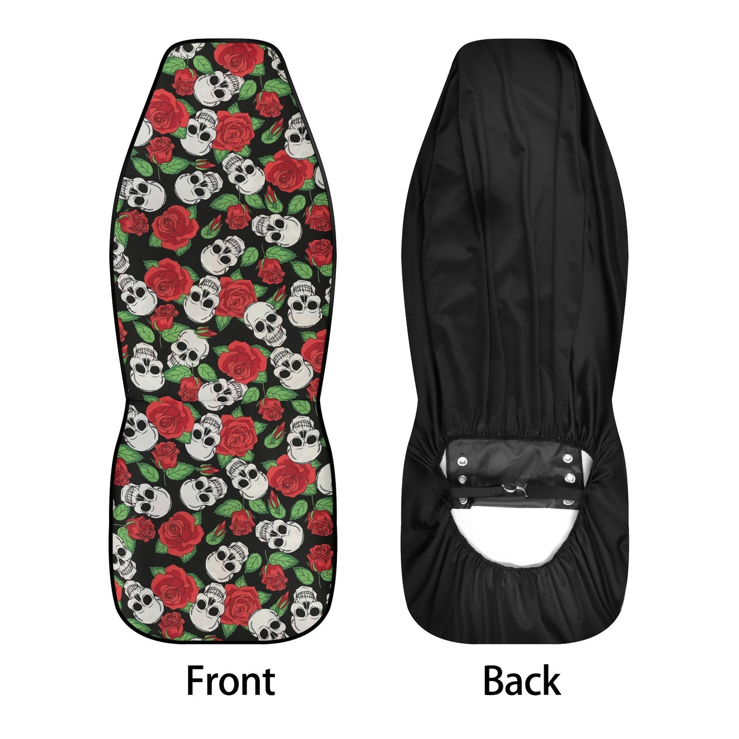 Flower skull seat cover for truck, flame skull seat cover protector, punisher skull car accessories, skeleton car accessories floor mats set