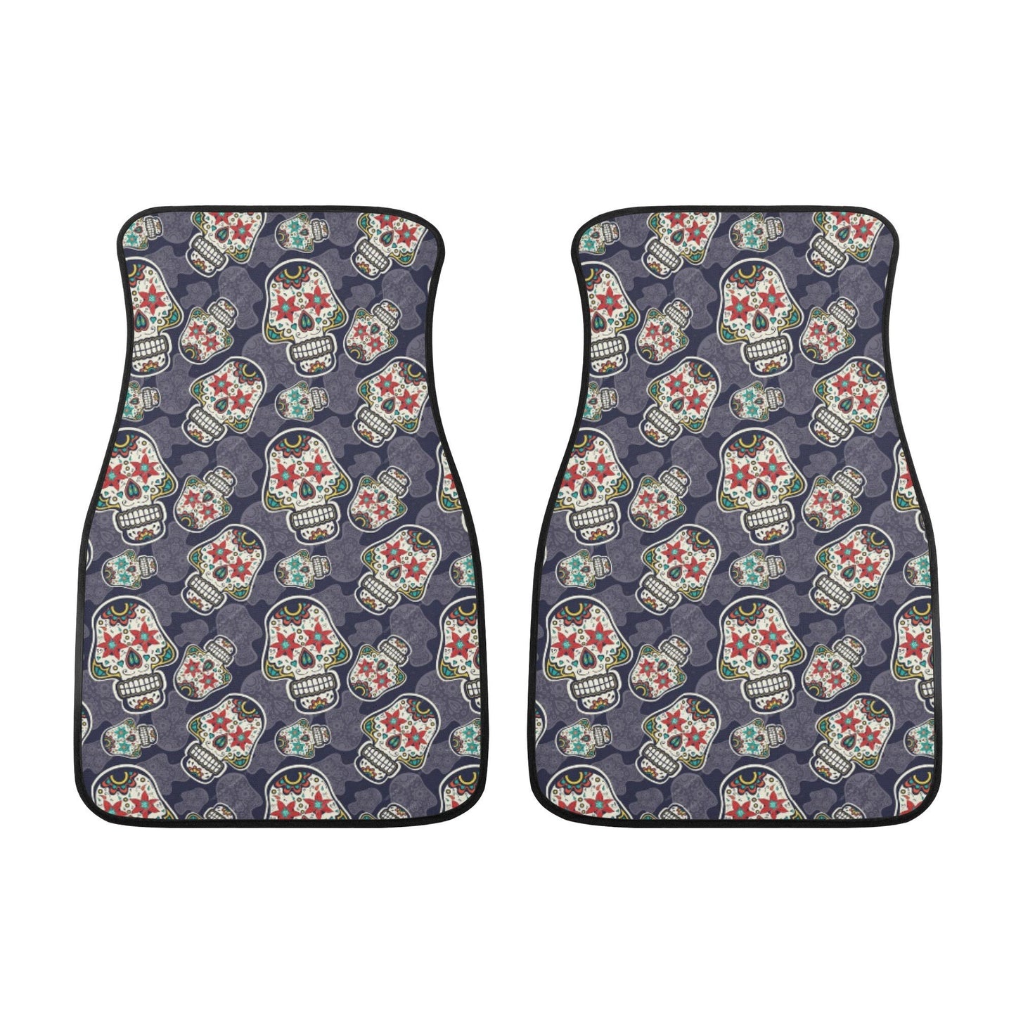 Floral sugar skull car seat protector cover cinco de mayo skull seat cover for car mexican skull car protector, sugar skull girl rug for car