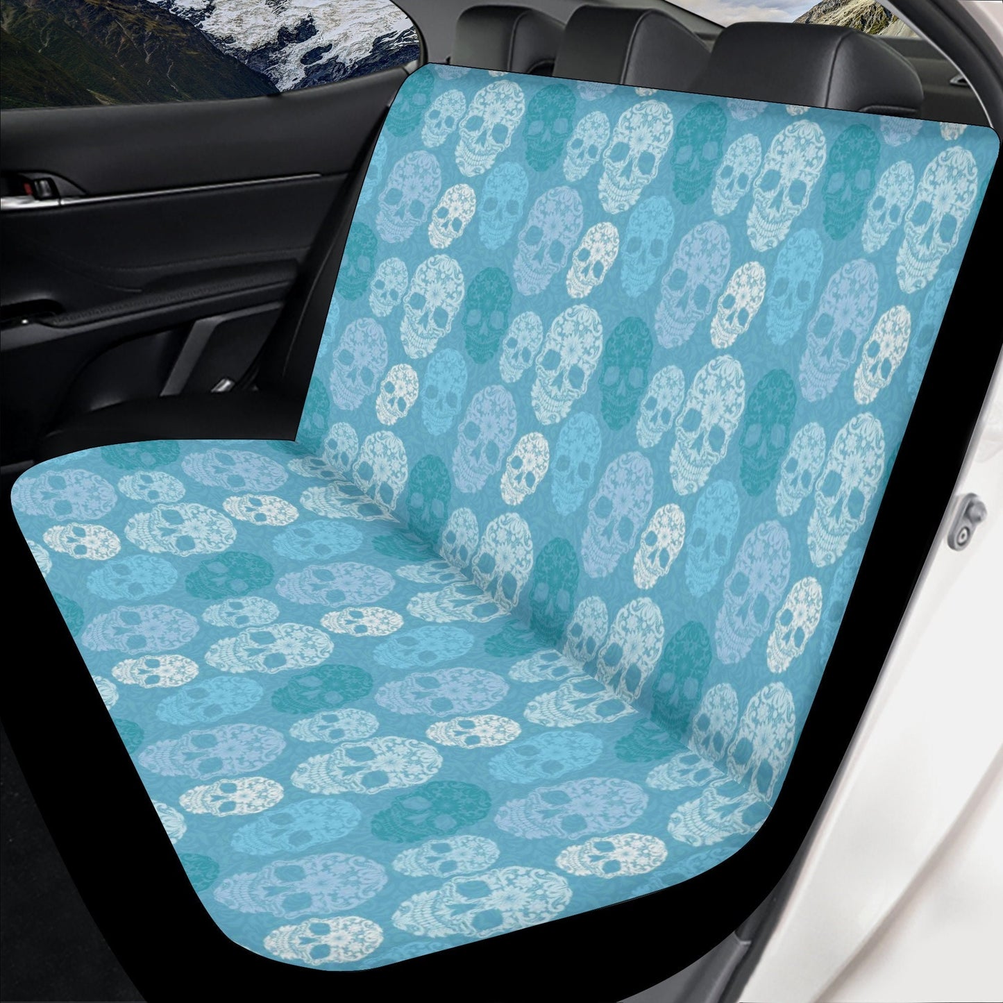 Sugar skull car accessories, mexican skull car protector, dia de los muertos skull car mat, sugar skull girl car seat cover car truck mats