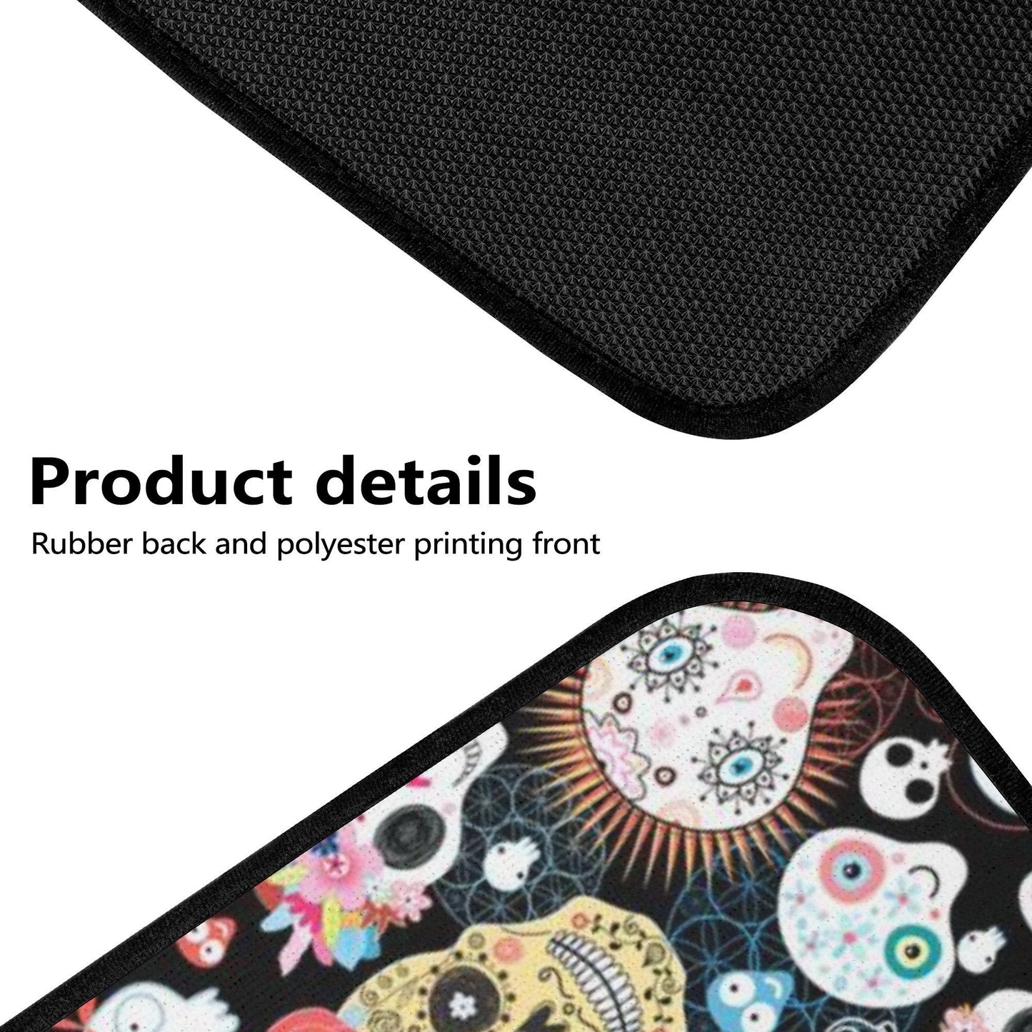 Floral skull car tool, day of the dead car tool, sugar skull car floor mat, mexico car tool, sugar skull mat for car calaveras skull car mat