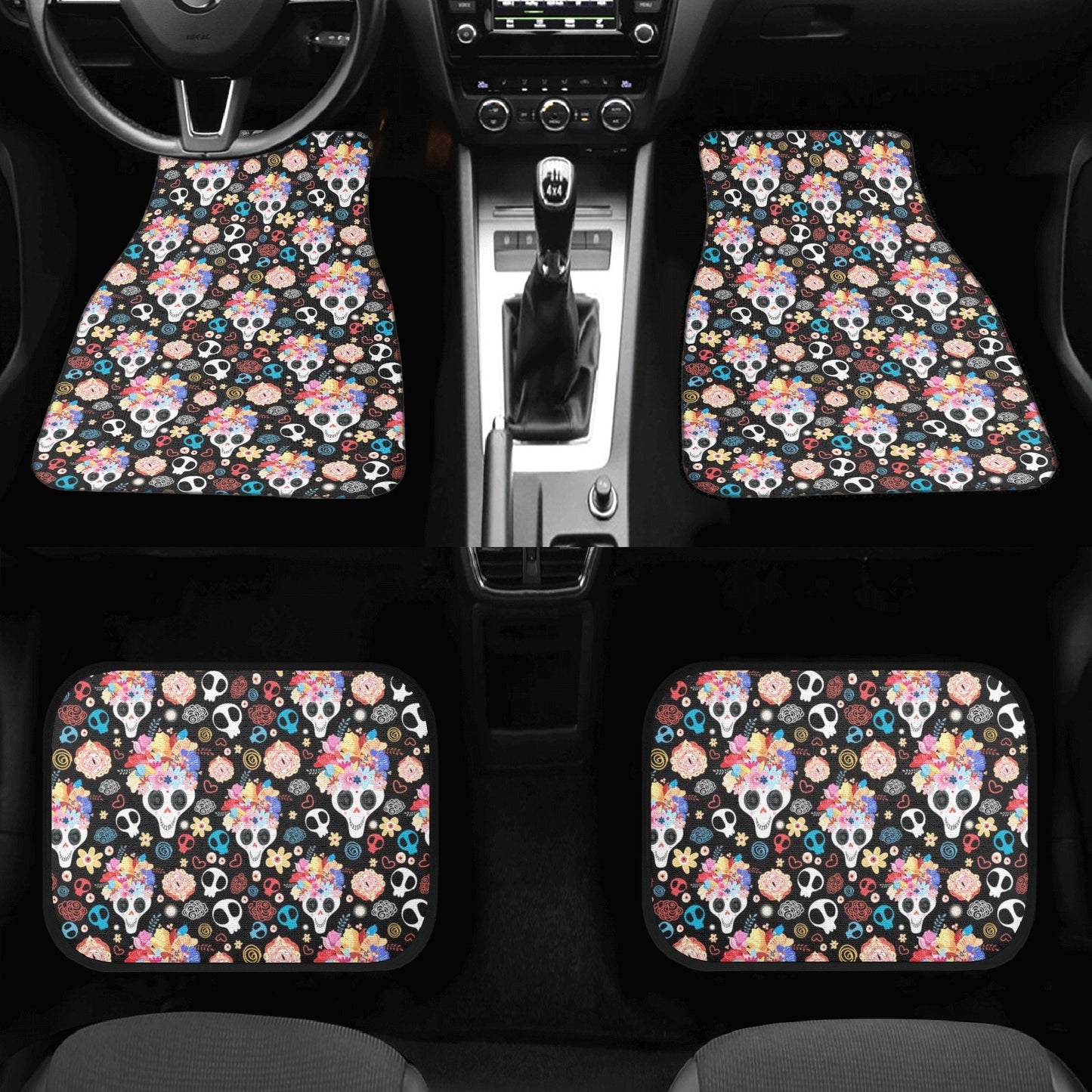 Skeleton car accessories, motorcycle skull car accessories, grim reaper car seat protector, grim reaper seat cover for car, motorcycle skull