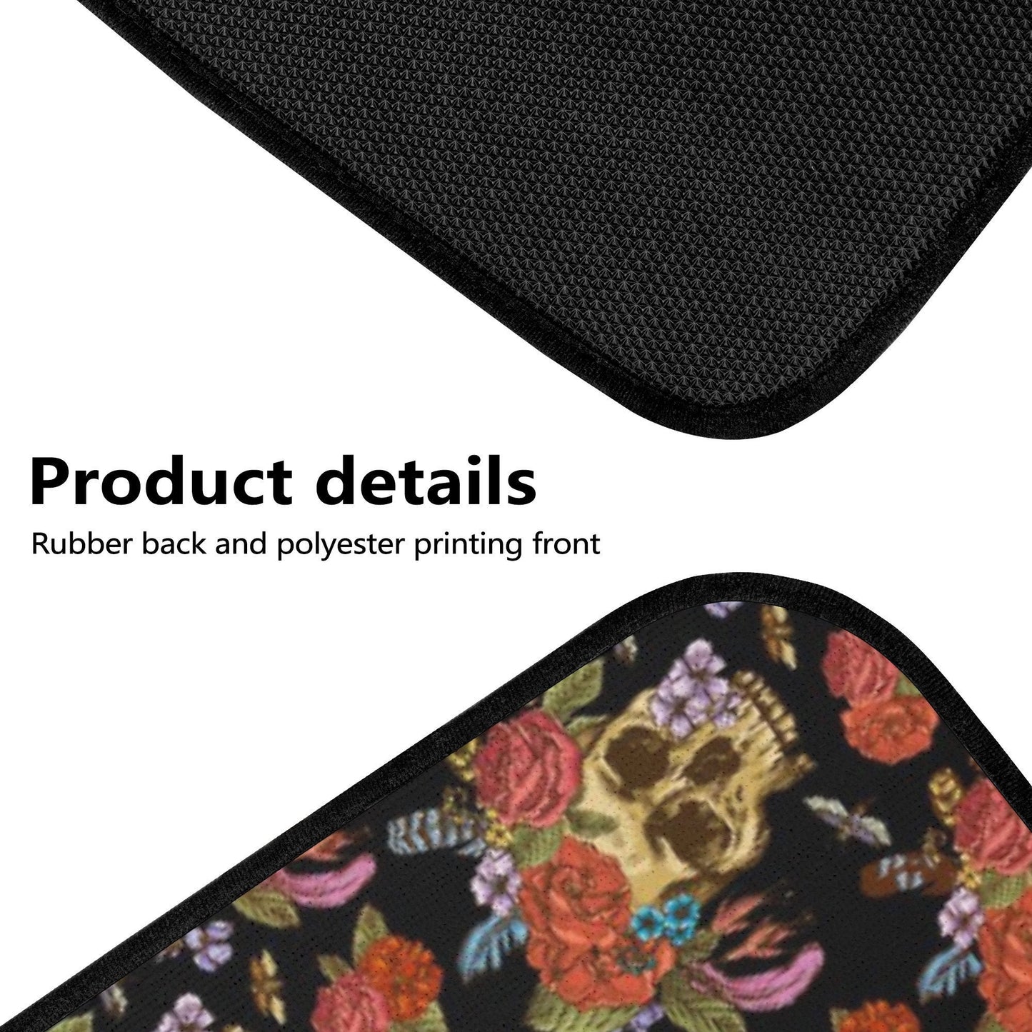 Mexican skull car accessories, sugar skull car mat flooring dia de los muertos skull car seat tool mexico car seat protector car accessories