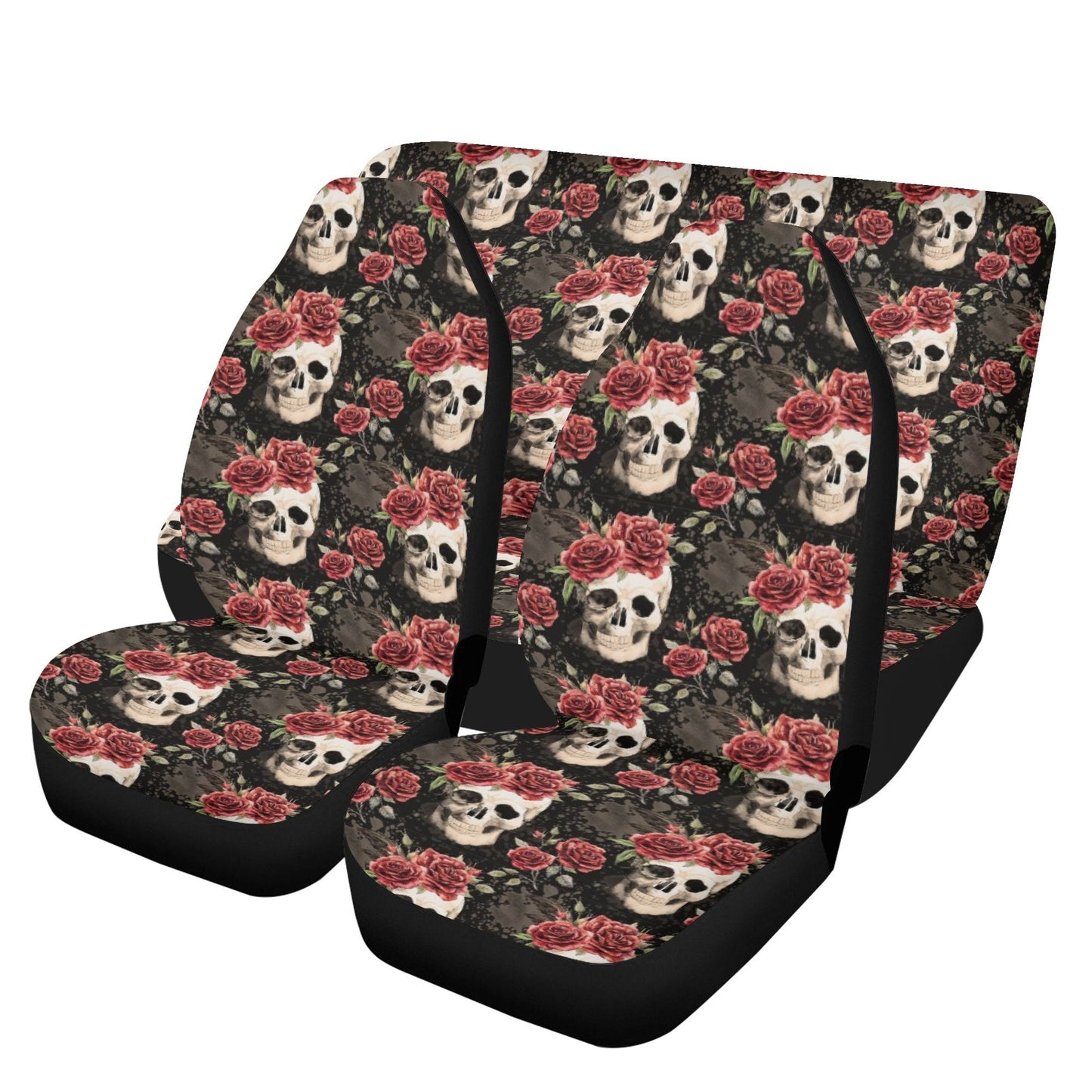 Floral car seat cover, death skull car accessories skull car seat cover flame skull car seat protector cover, christmas skull car seat cover