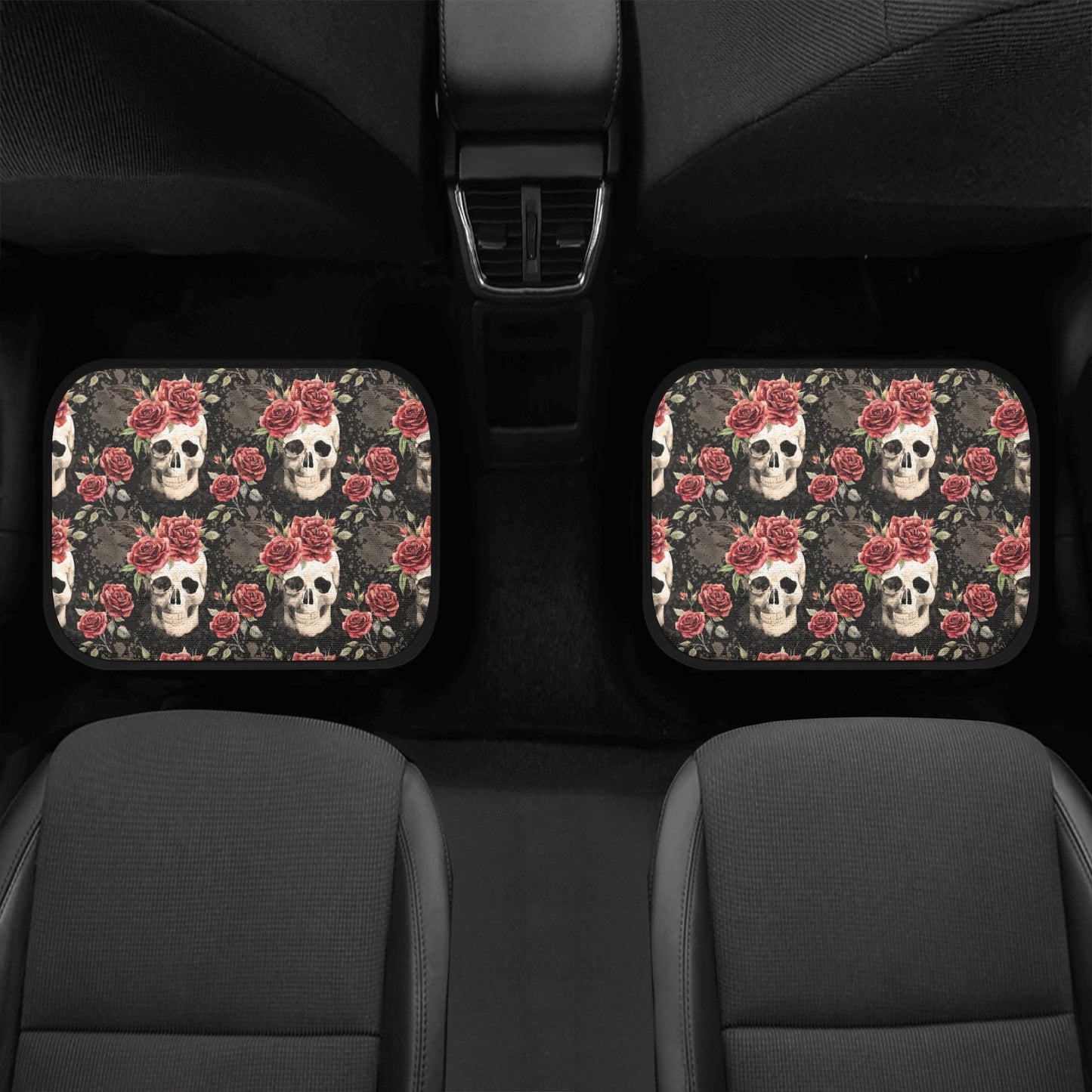 Floral car seat cover, death skull car accessories skull car seat cover flame skull car seat protector cover, christmas skull car seat cover
