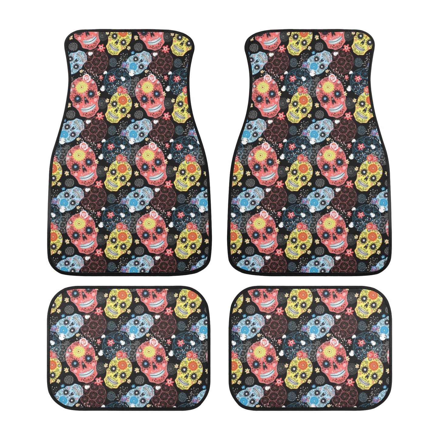 Sugar skull car rug, dia de los muertos skull seat cover for car, floral sugar skull cover cushion accessories for Cars, cinco de mayo skull