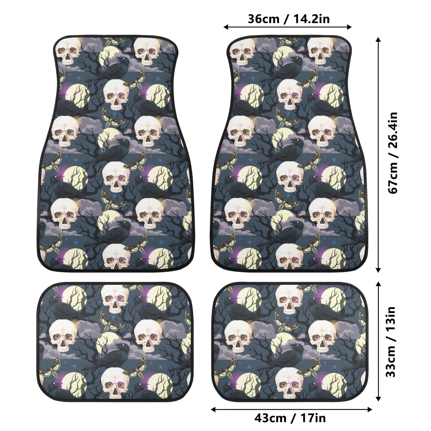 Skeleton truck seat cover, motorcycle skull car accessories, skull in fire cover cushion accessories for Cars, flame skull car protector mat