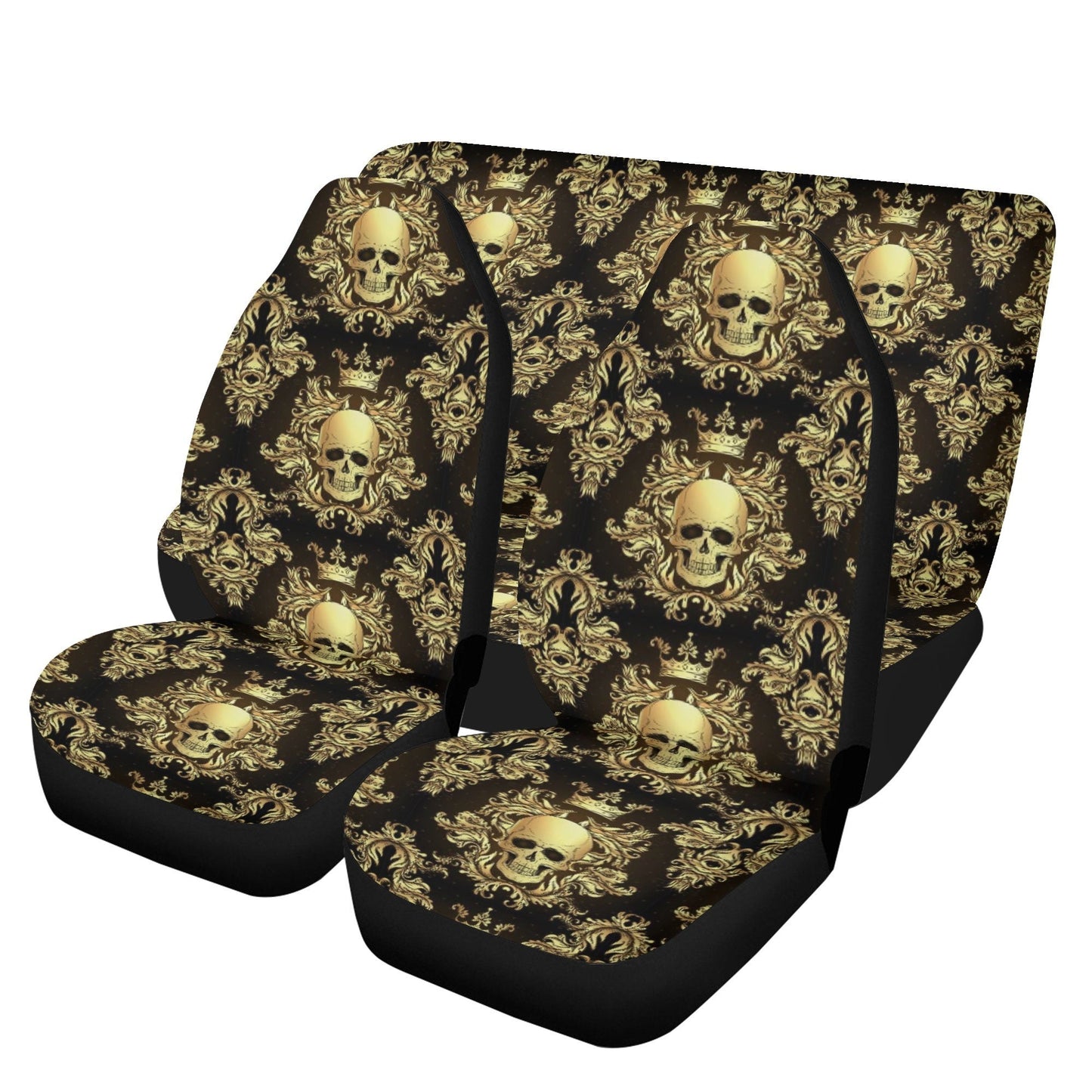 Skeleton seat cover for car, gothic skull car floor mat, grim reaper car seat cover, rose skull truck seat cover, skeleton car seat covers