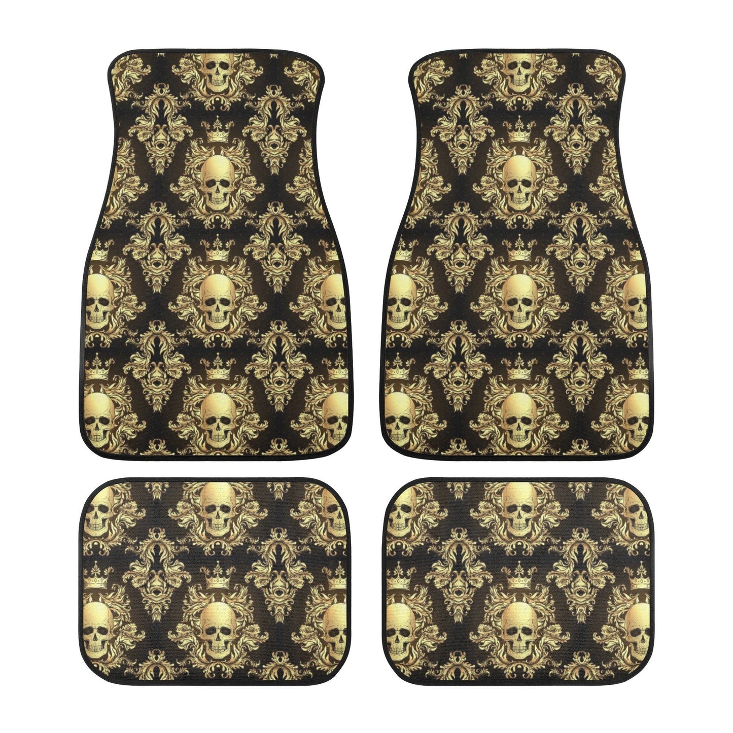 Skeleton seat cover for car, gothic skull car floor mat, grim reaper car seat cover, rose skull truck seat cover, skeleton car seat covers