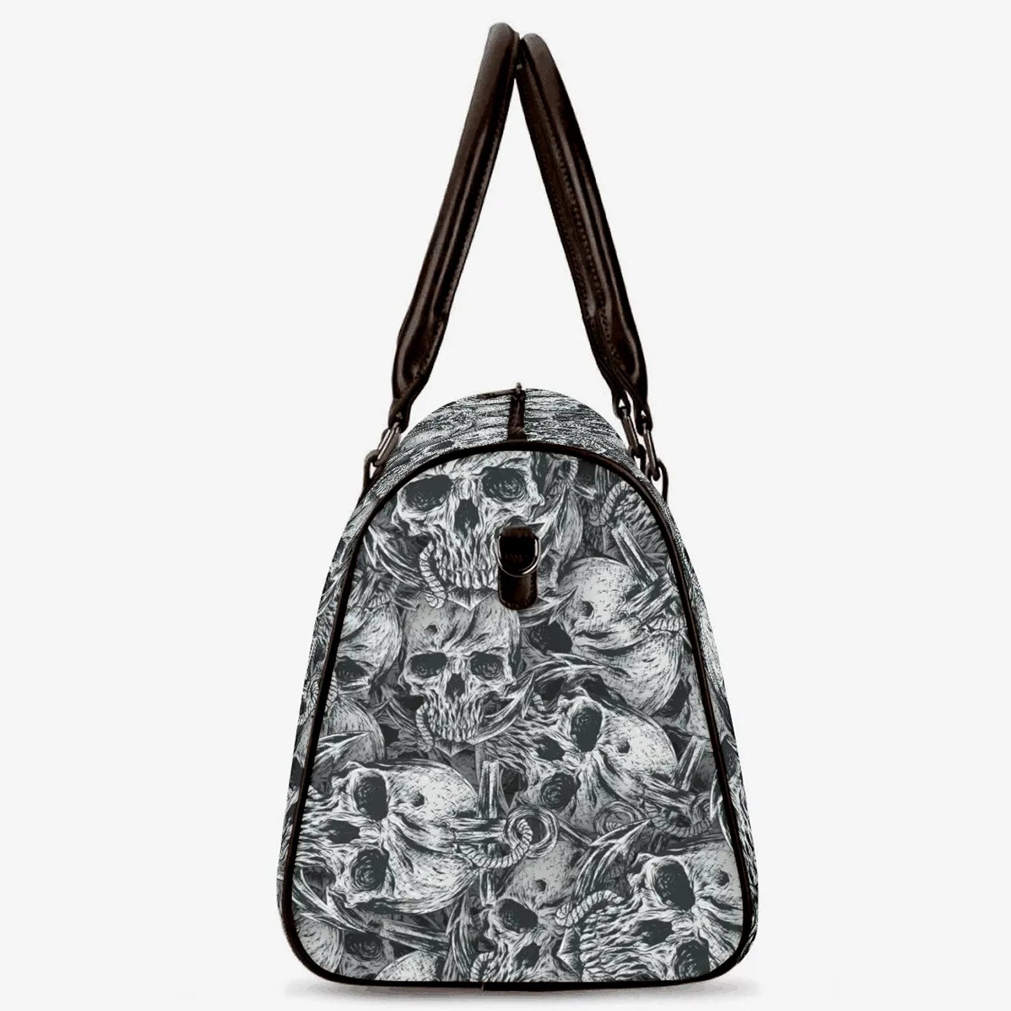 Biker skull Carry on Weekender Overnight Bag, flaming skull travel bag, rose skull Overnight Bag, punisher skull handbag grim reaper handbag