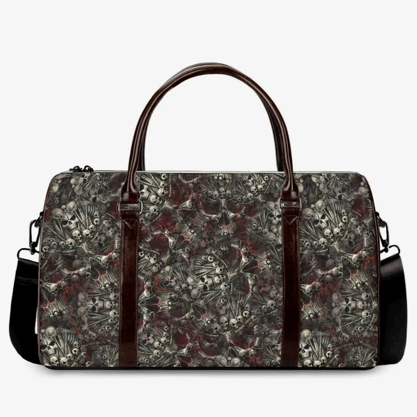 Gothic skull duffel bag, biker skull travel bag, floral skull weekender bags flame skull Vacation Holidays Travel Bag grim reaper duffel bag