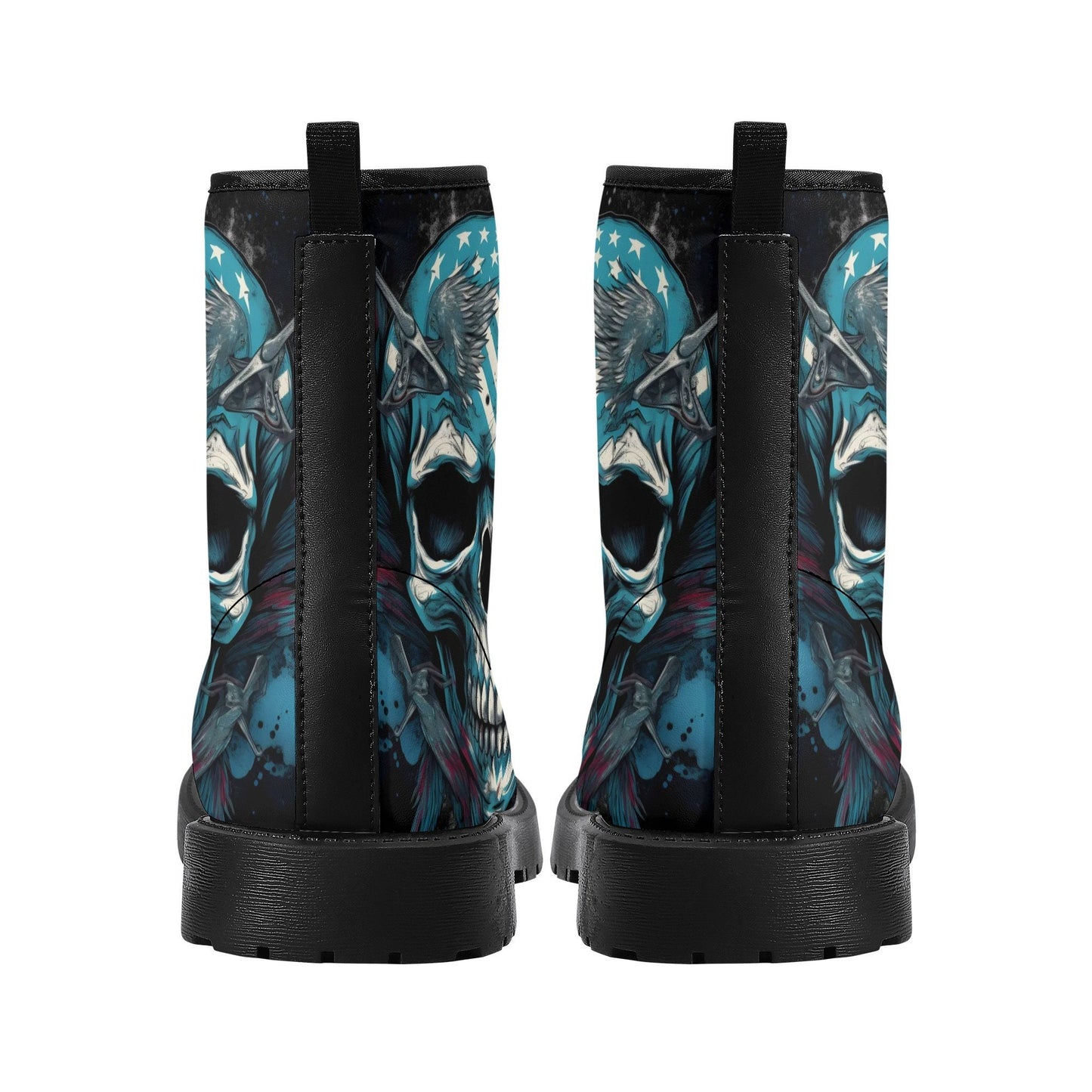Goth waterproof boot, death skull shoes, biker skull ankle booties, gothic skull fashion leather boots, floral skull boots, goth shoes boots
