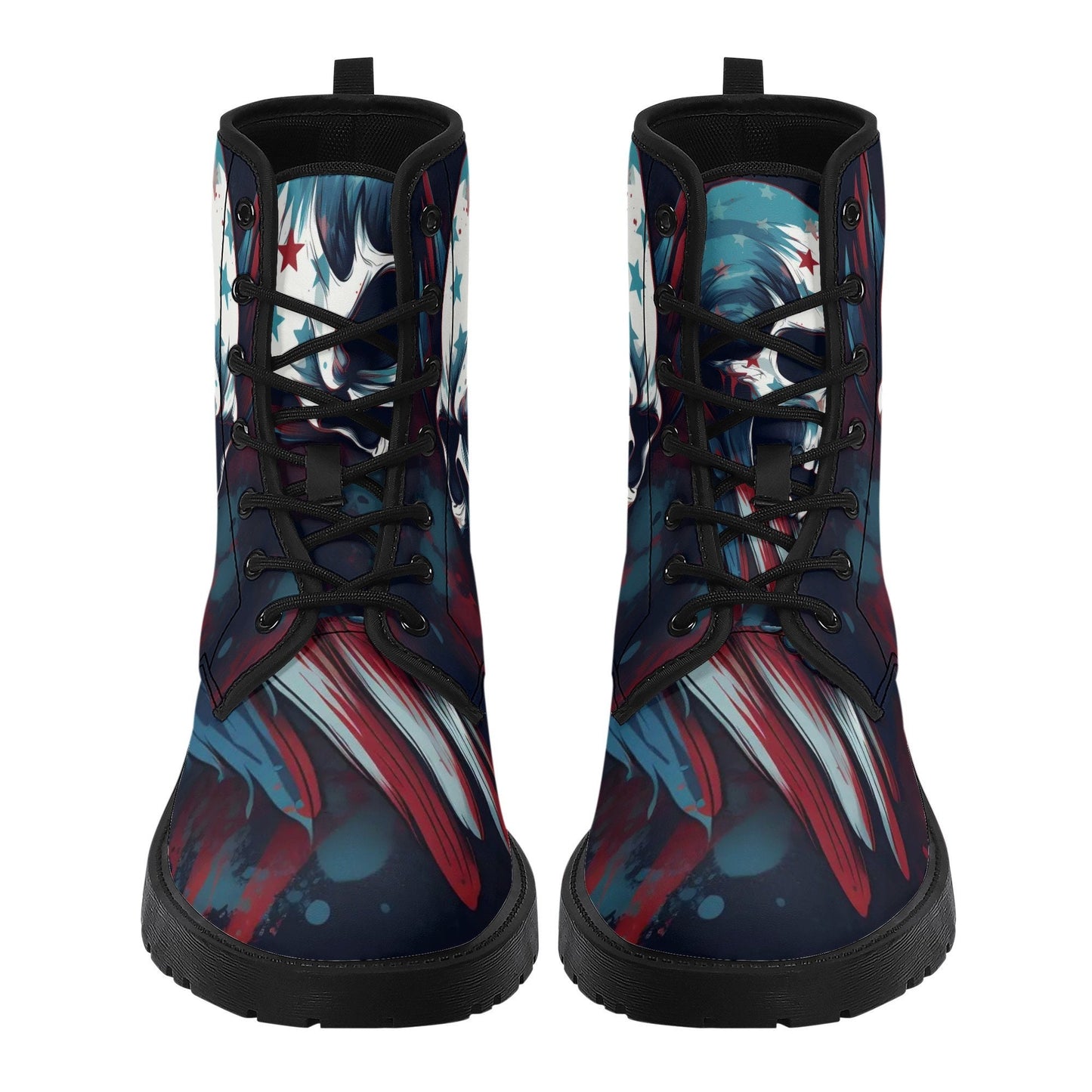 Horror boots for men women, gothic skull winter boots, skull boots for men women halloween men women boots, gothic skull waterproof shoes
