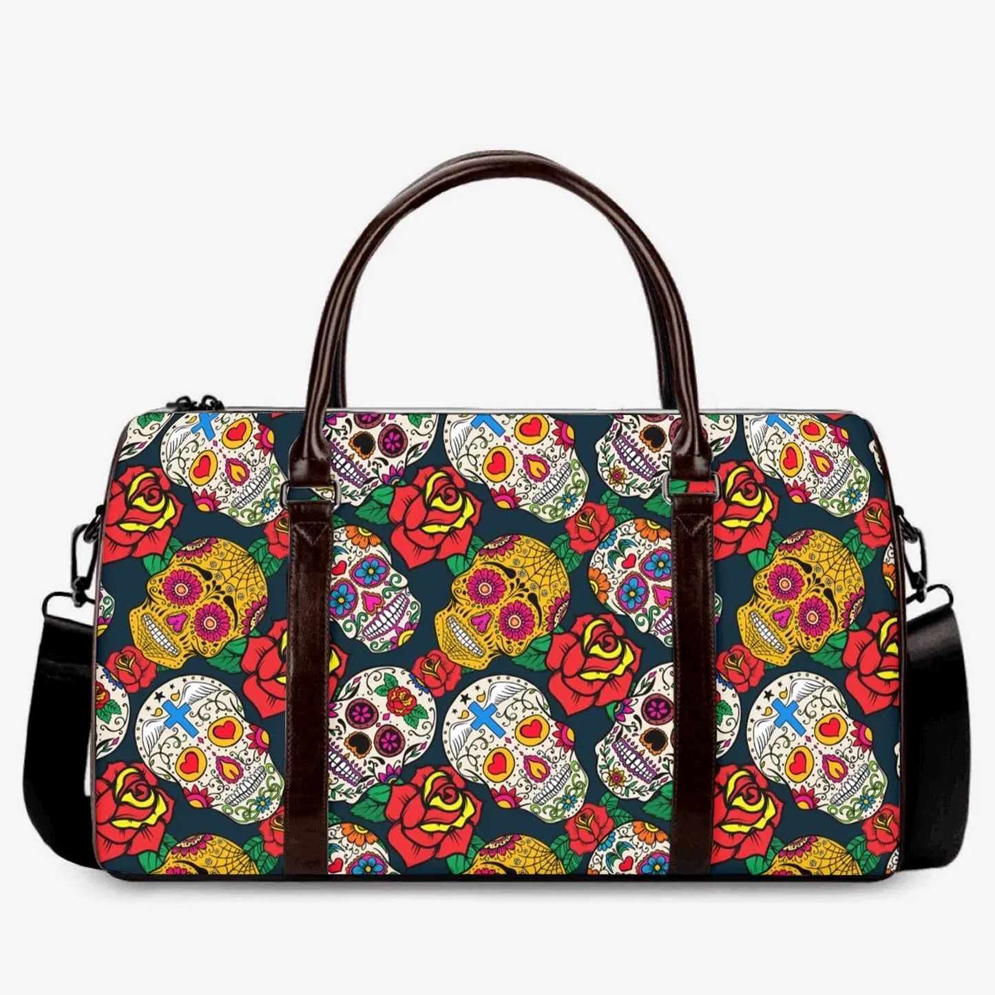 Dia de los muertos skull Vacation Holidays Travel Bag, sugar skull Carry On Bag, calaveras skull Hospital Bag candy skull travel bag handbag
