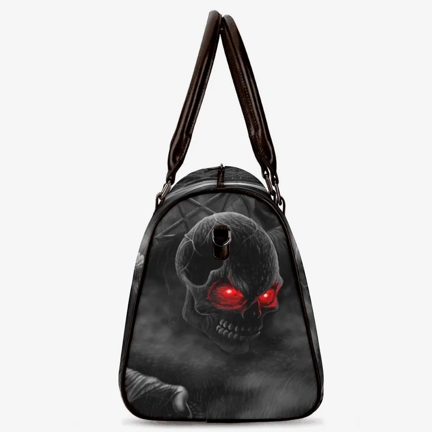 Death skull Carry on Weekender Overnight Bag, christmas skull Canvas Weekend Travel Bag, evil Overnight Bag, flower skull handbag, punisher