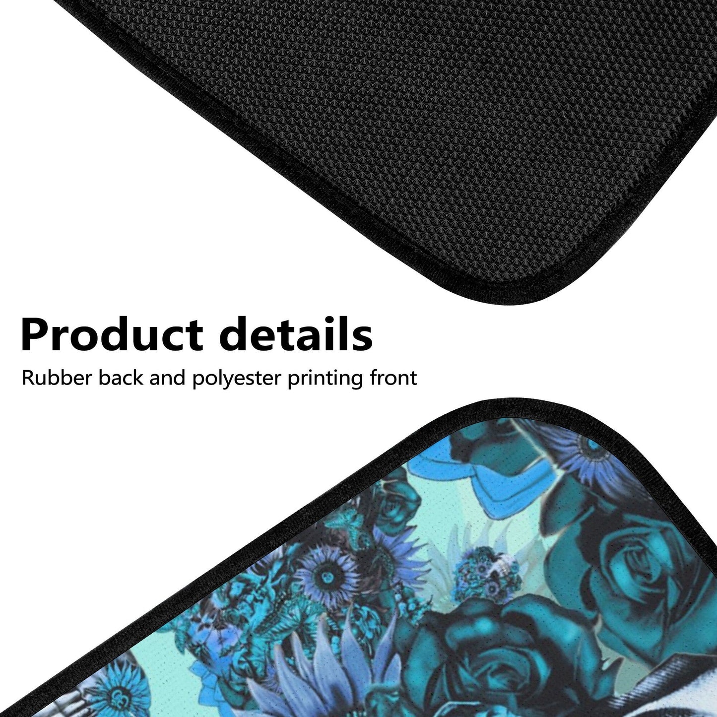 Rose skull car mat, punisher skull car protector, rose skull seat cover protector, death skull truck seat cover, floral skull car mat floor