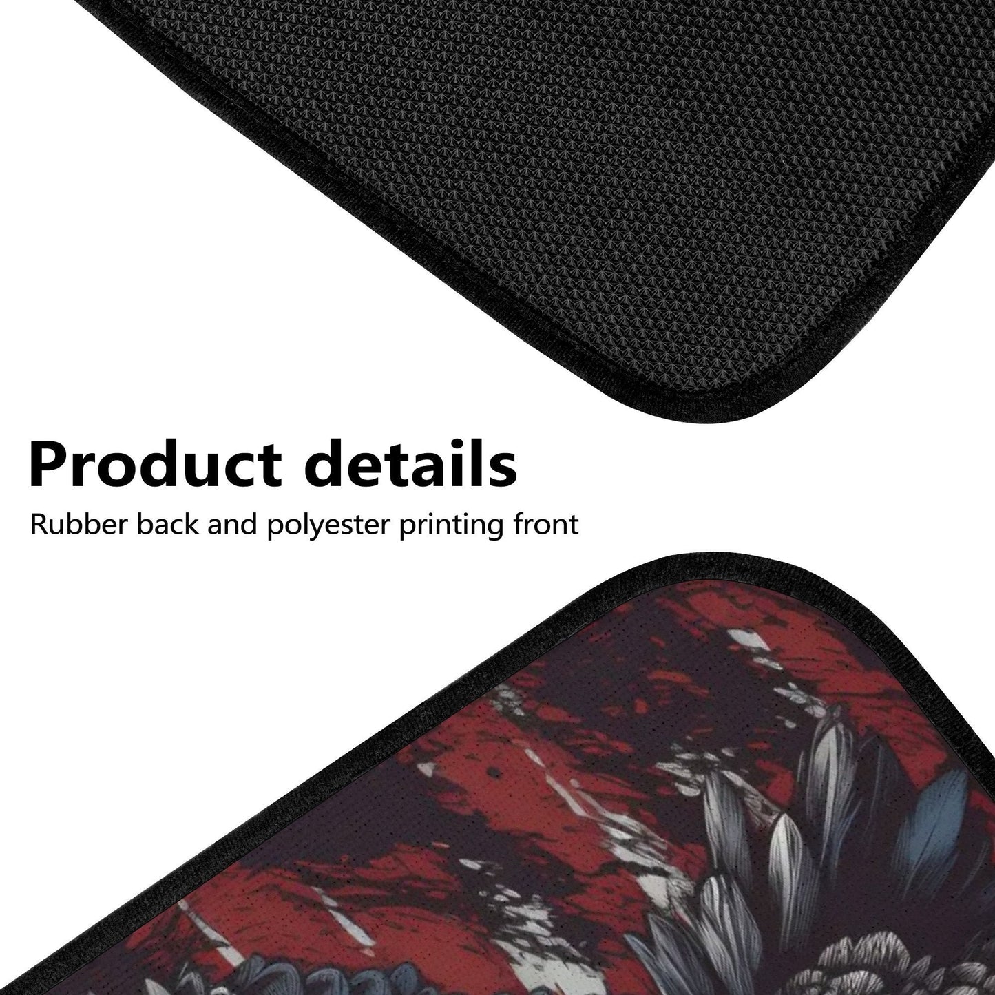 The American Bald Eagle skull car protector, death skull mat for car, horror car rug, goth car floor mat, skeleton car protector car mat set
