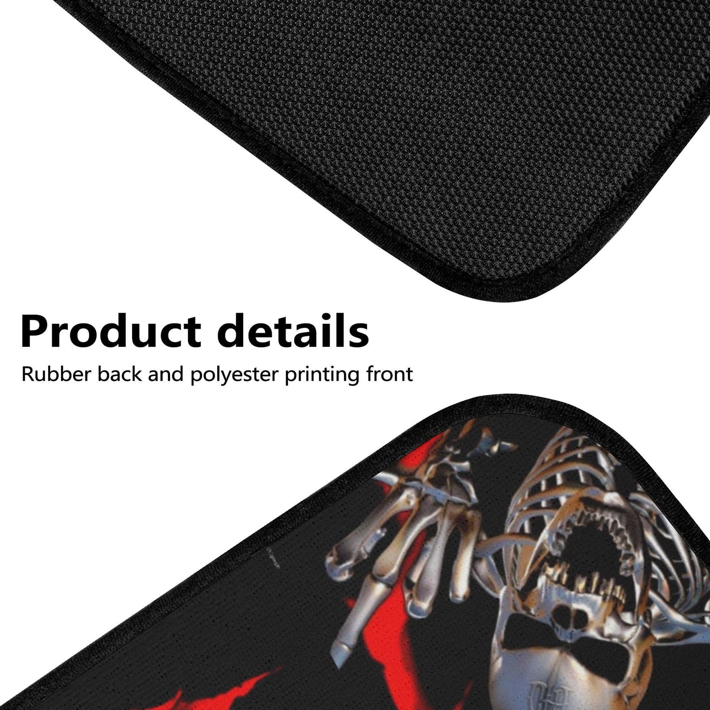 Flame skull car rug, death skull car seat cover full set, rose skull rug mat for car, horror seat cover for car reaper skull car accessories