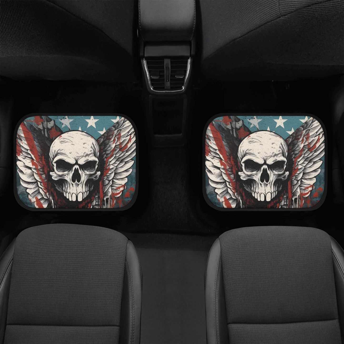 Skull car seat tool, biker skull car protector, flame skull car rug, evil car seat protector cover, gothic skull car tool rose skull car mat