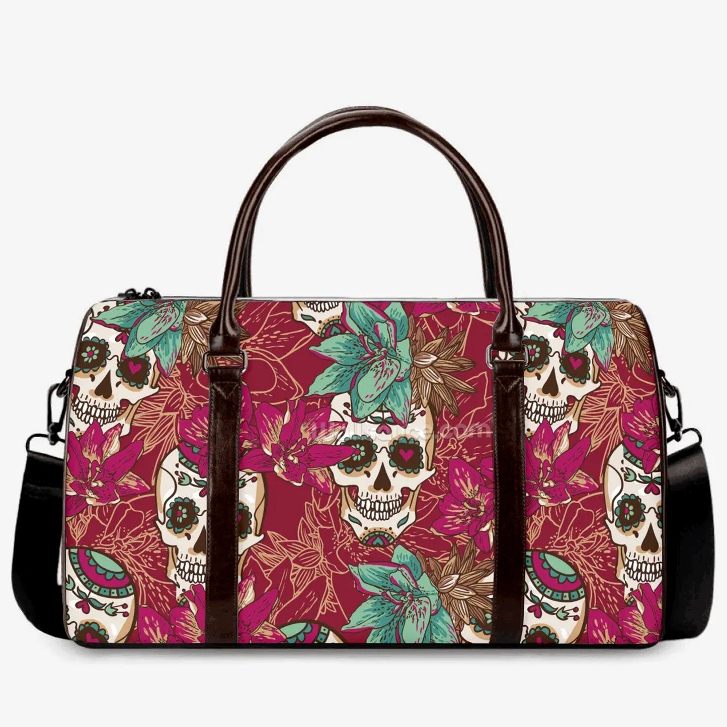 Mexico Canvas Weekend Travel Bag, sugar skull girl handbag, sugar skull girl Overnight Bag mexican skull weekender bags sugar skull girl bag