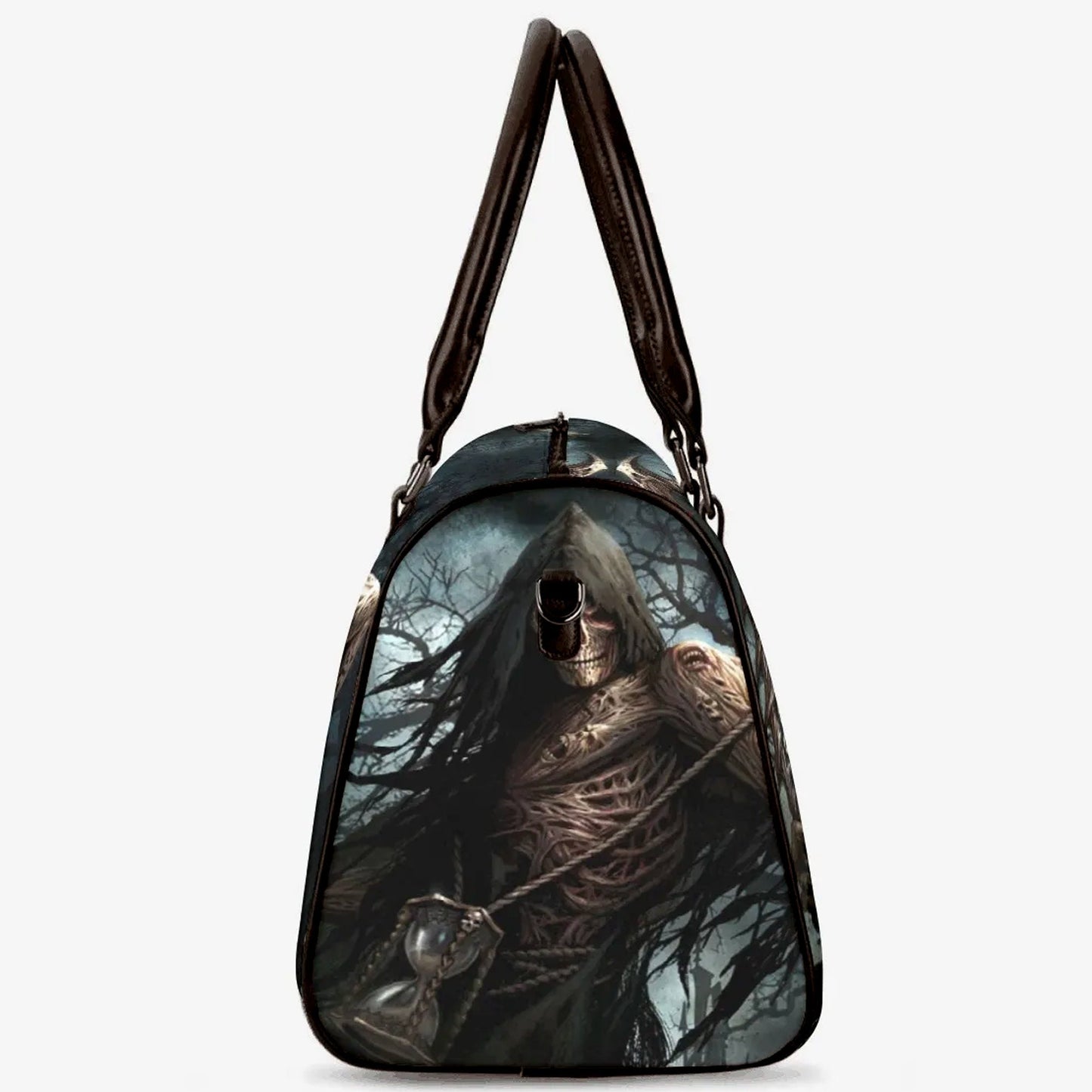Gothic skull Overnight Bag, flame skull Carry on Weekender Overnight Bag, halloween large travel bag, punisher skull Carry on Weekender bag