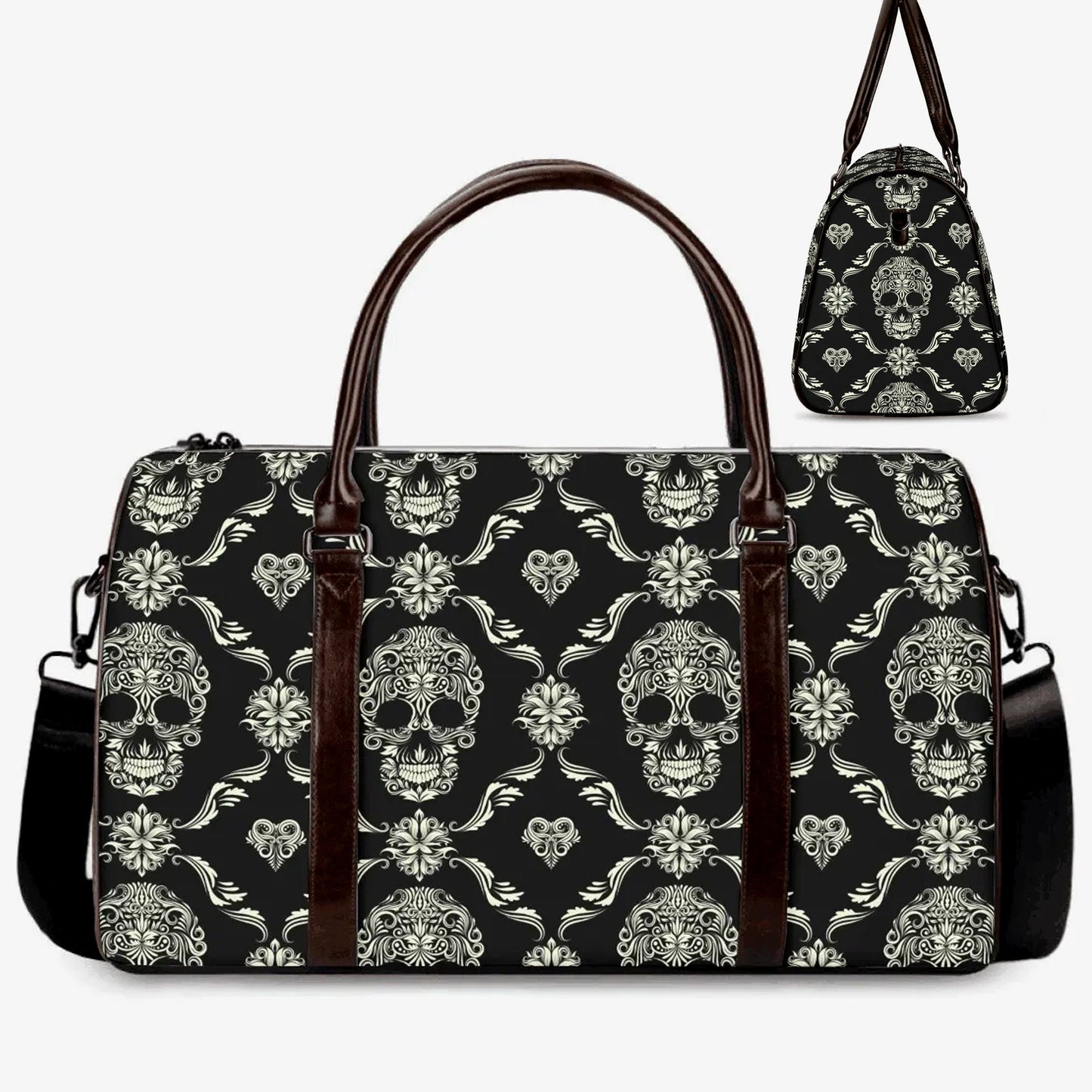 Sugar skull large travel bag sugar skull Canvas Weekend Travel Bag sugar skull handbag, sugar skull Overnight Bag calaveras skull travel bag