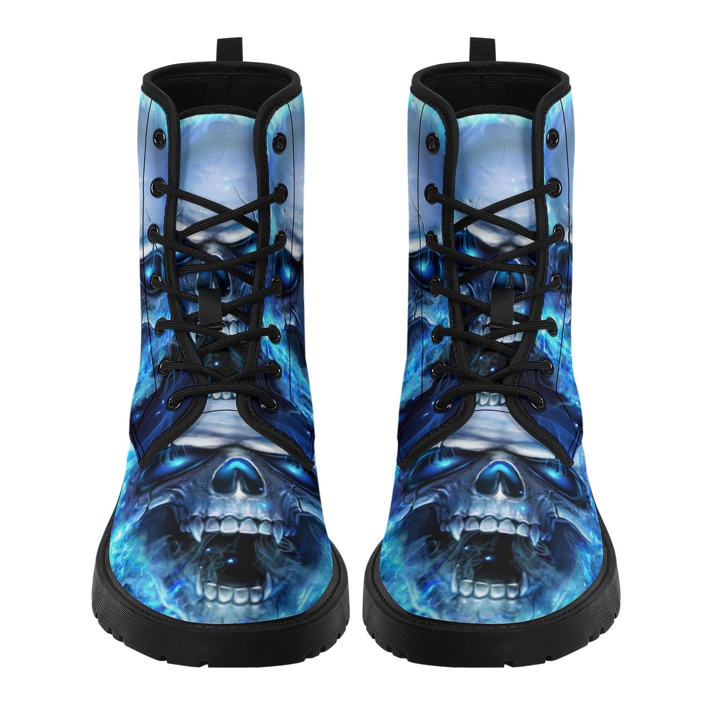 Flaming skull winter boots, rose skull unisex shoes, death skull boots, horror waterproof boot, skull ankle Boots, flaming skull shoes boots