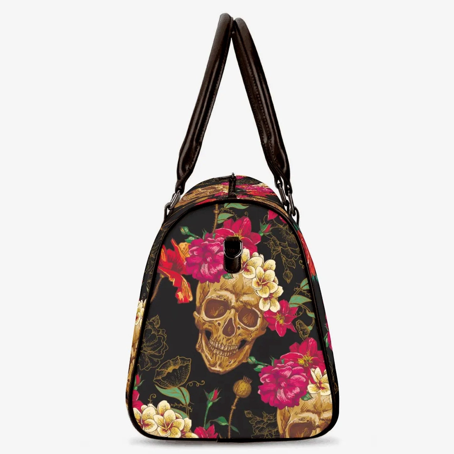 Christmas skull Canvas Weekend Travel Bag, death skull Hospital Bag, motorcycle skull large travel bag, gothic skull shoulder bag handbag