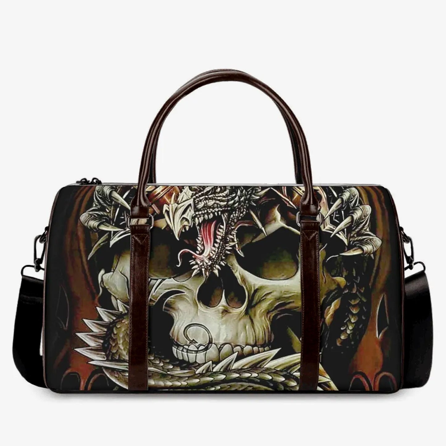 Punisher skull travel bag, evil large travel bag, biker skull shoulder bag, skull Carry On Bag, punisher skull Vacation Holidays Travel Bag