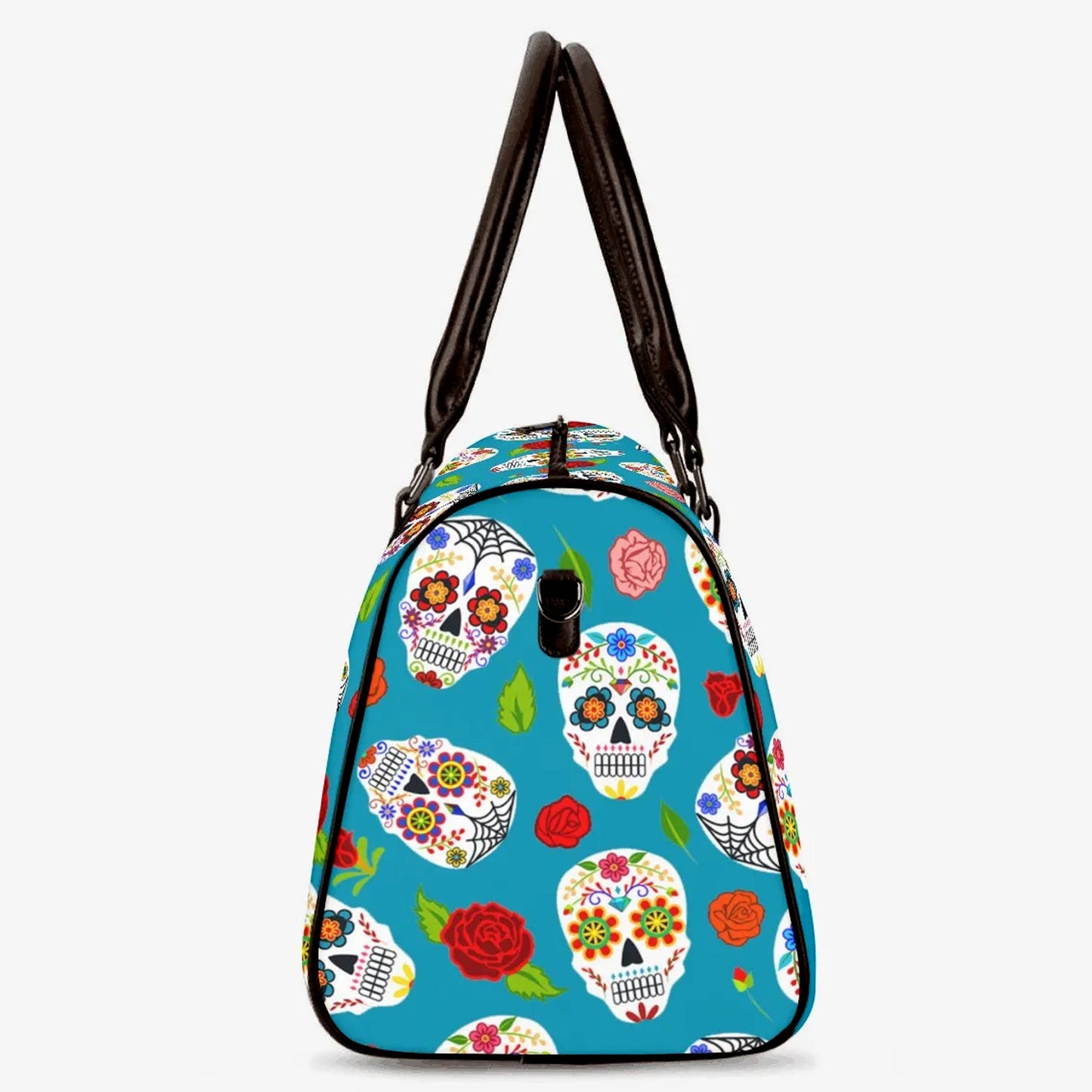 Mexican skull Hospital Bag, floral skull Carry On Bag, calaveras skull weekender bags, floral sugar skull duffel bag, mexico shoulder bags