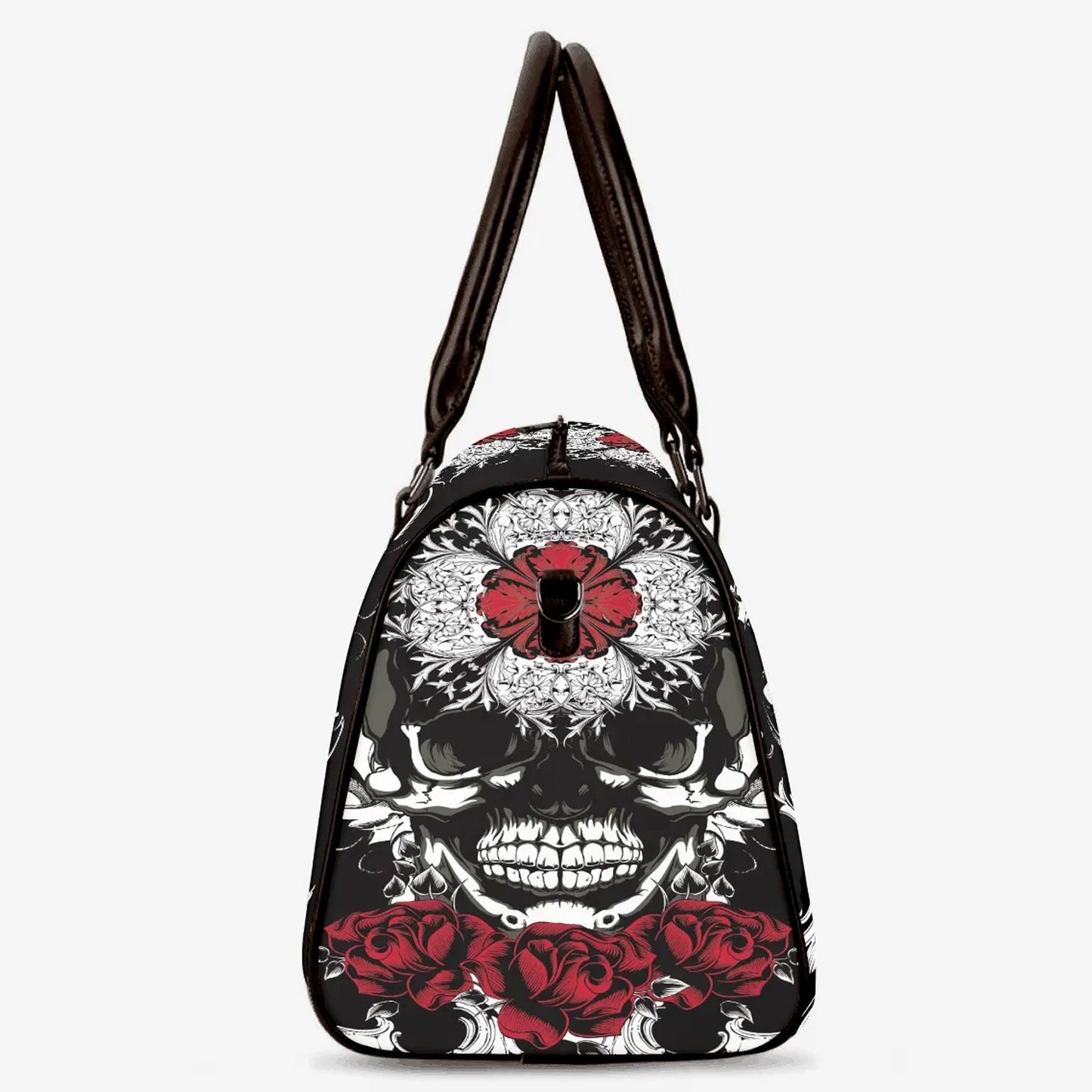 Floral skull Hospital Bag, calaveras skull monogrammed bag, dia de los muertos skull Carry On Bag, mexican skull shoulder bag, handbag skull