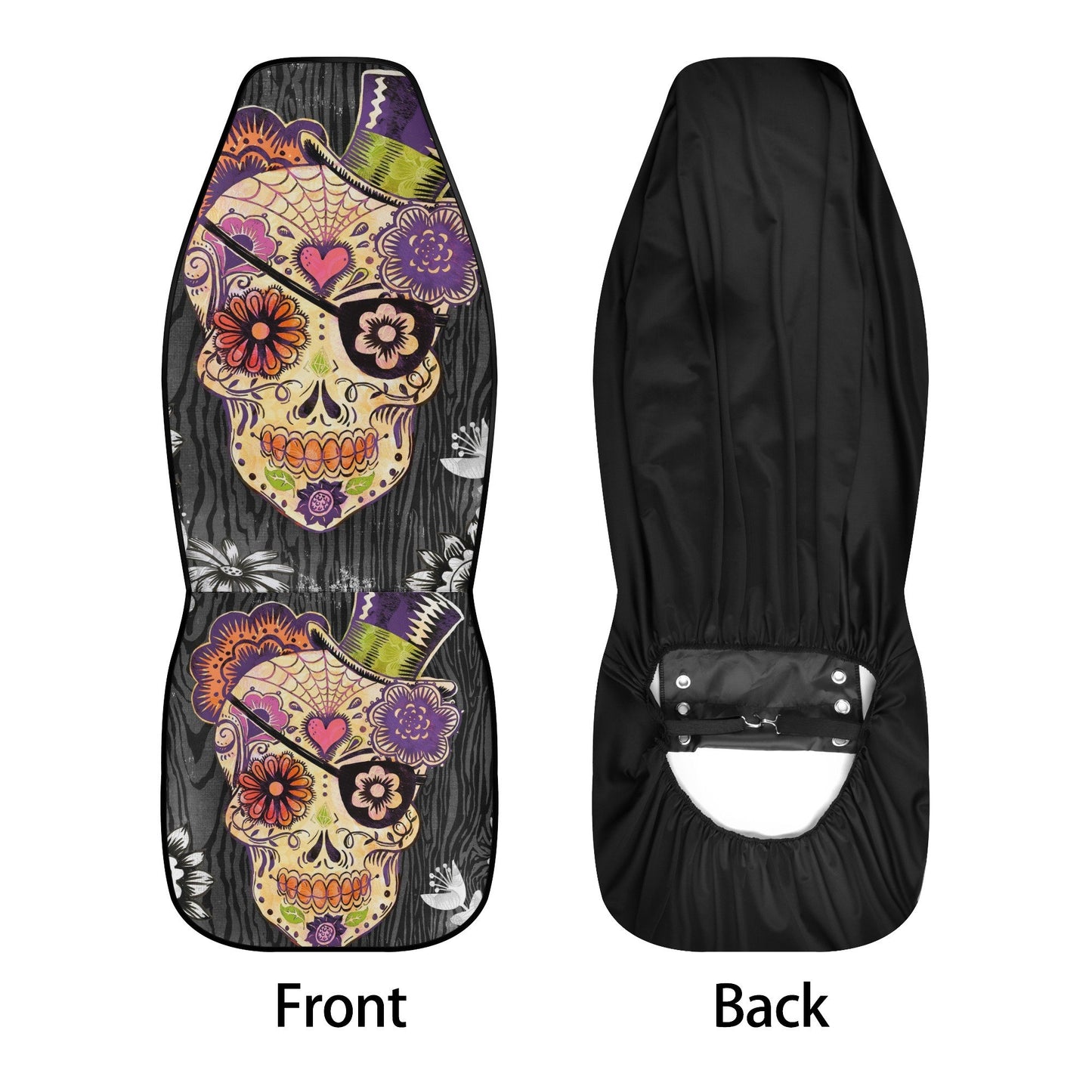 Day of the dead seat cover protector, candy skull car seat , sugar skull girl car seat dia de los muertos skull seat cover protector car mat