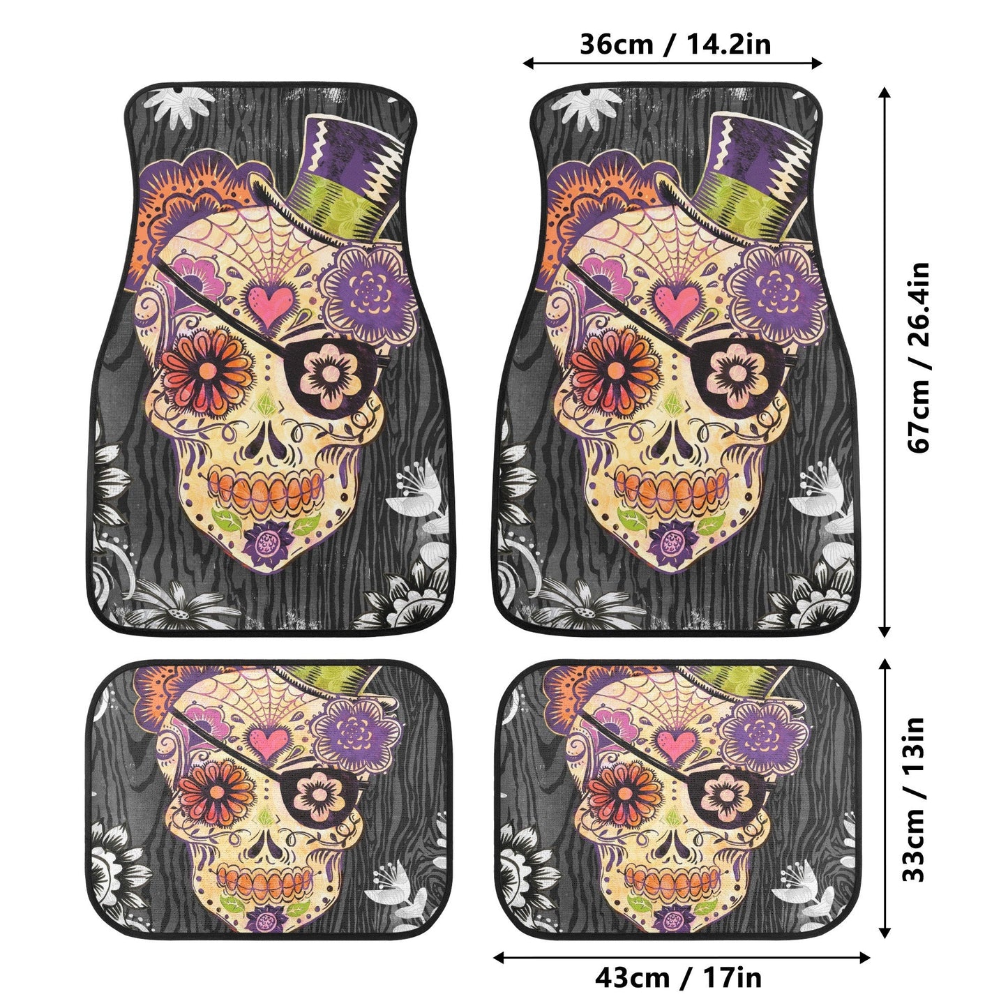 Day of the dead seat cover protector, candy skull car seat , sugar skull girl car seat dia de los muertos skull seat cover protector car mat