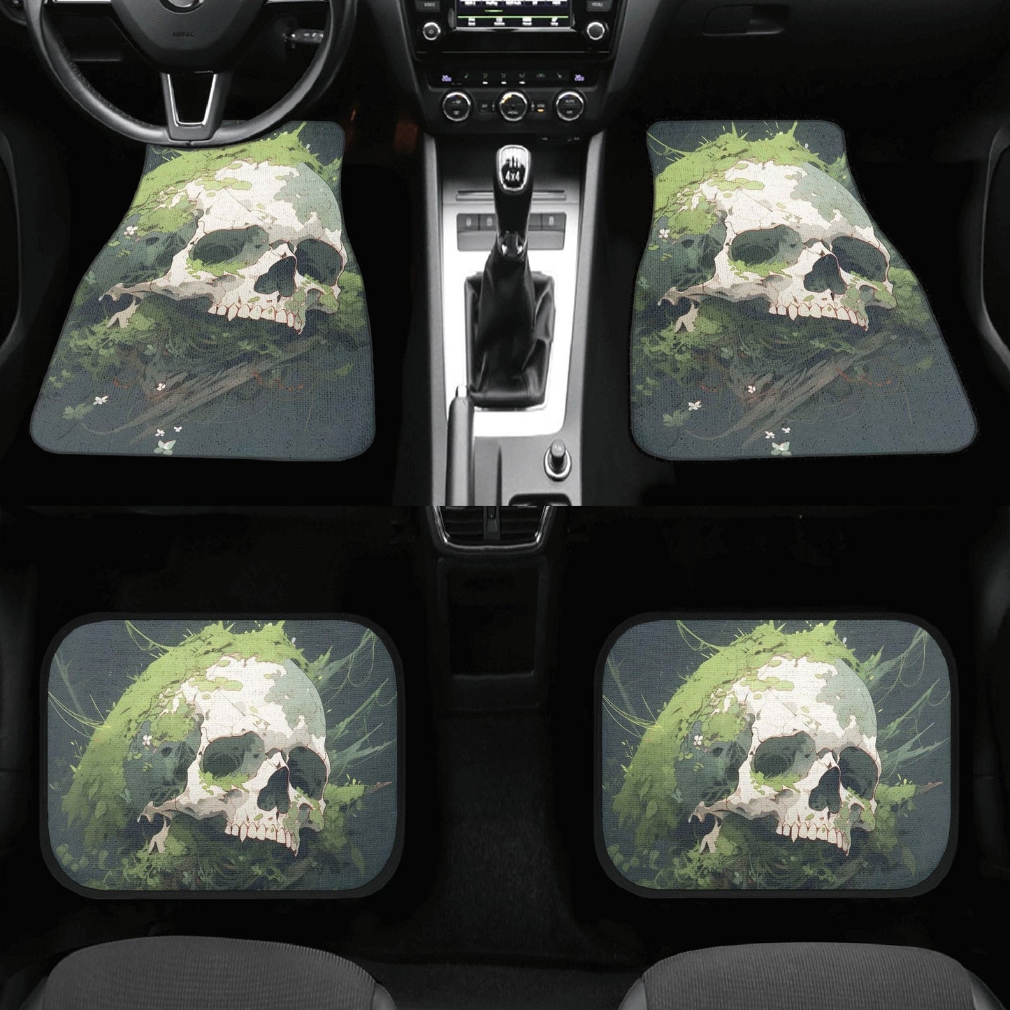 Christmas skull car seat , halloween car accessories, flaming skull car accessories, death skull seat cover for car, biker skull car seat