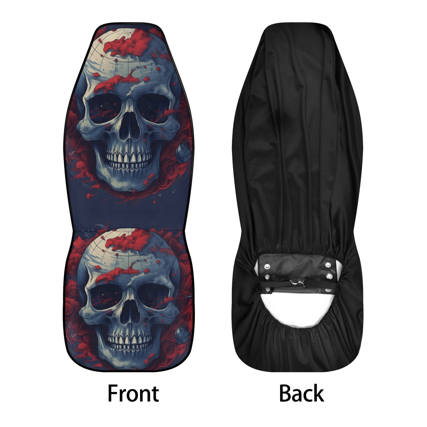 Horror car seat cushion cover, flame skull seat cover for car, punisher skull car seat protector, rose skull car seat tool, goth seat covers