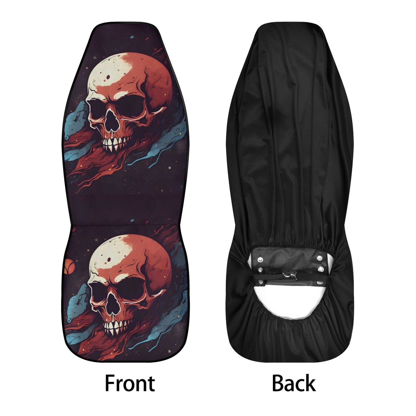 Goth car seat cushion cover, gothic skull car accessories, flower skull car seat cover, biker skull car seat protector, biker skull car seat