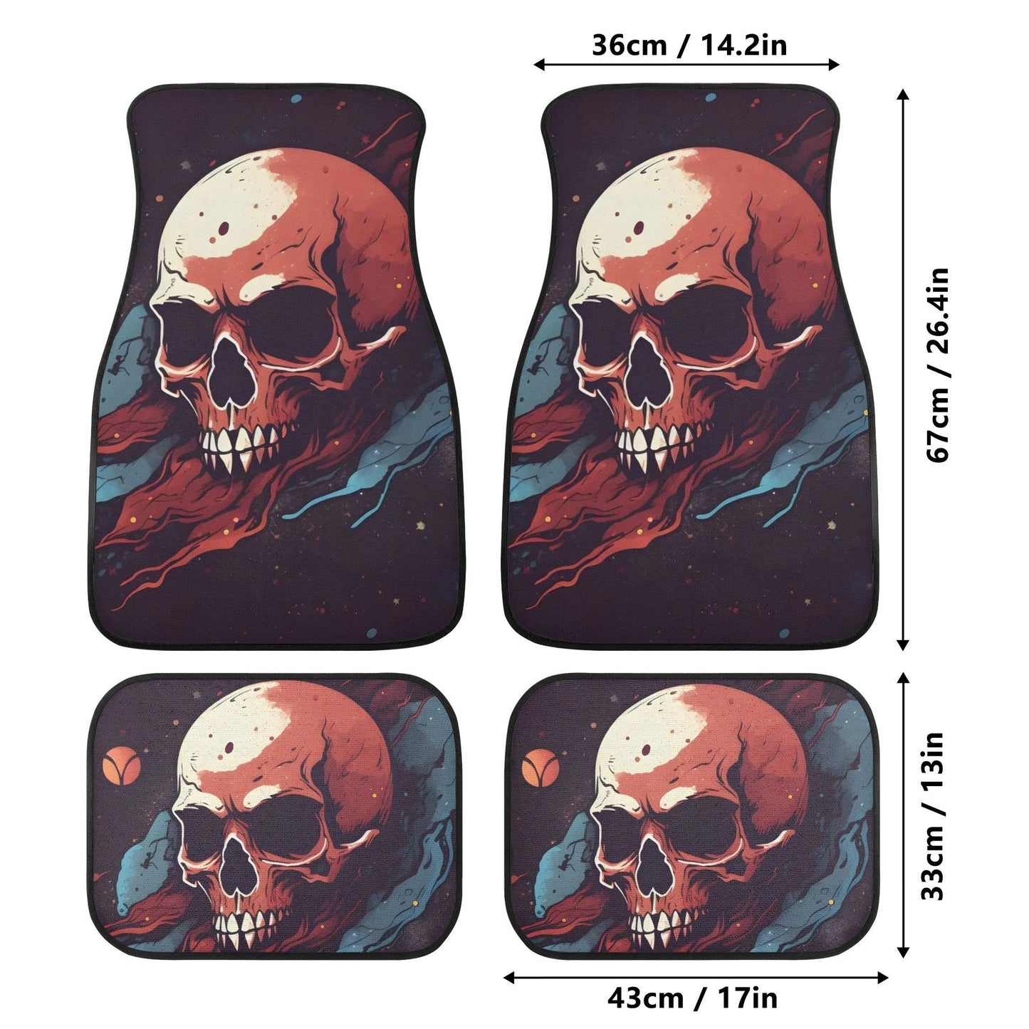Goth car seat cushion cover, gothic skull car accessories, flower skull car seat cover, biker skull car seat protector, biker skull car seat