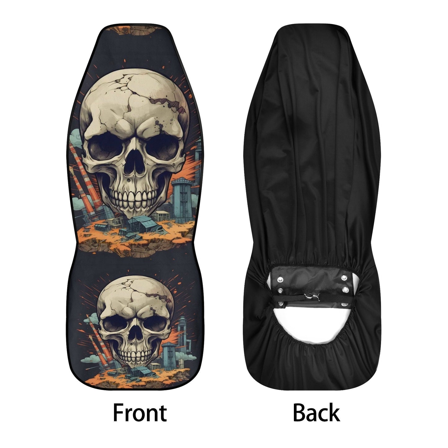 Halloween car seat cushion cover, skull in fire car seat tool, goth cover cushion accessories for Cars, gothic skull car seat cover car mat